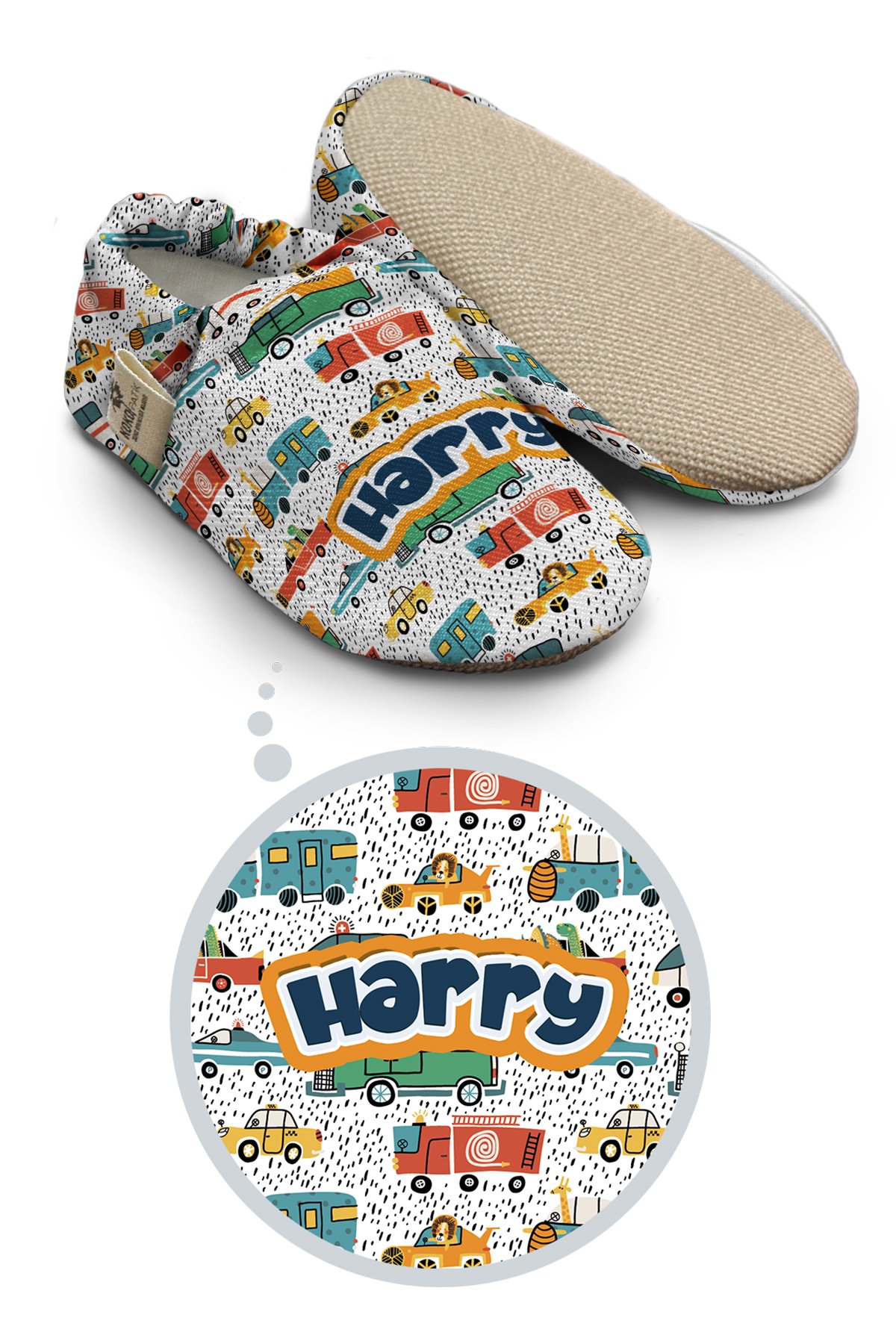 Make It Yours – Personalized Migratory Animals Booties for Babies | Non-Slip, Organic Cotton, Home & Nursery Use