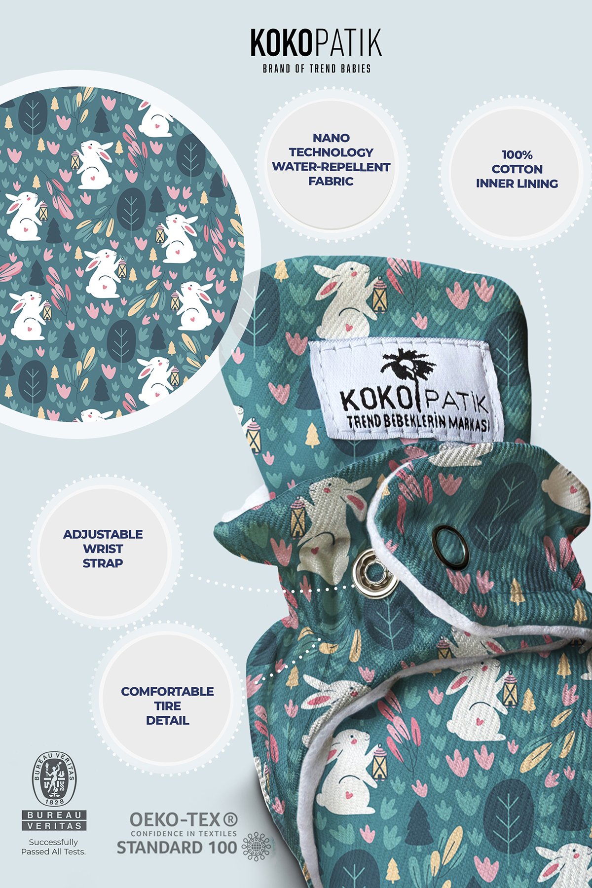 Bunny Rabbit Baby Booties – Soft Non-Slip Cotton Slippers for Gentle First Steps