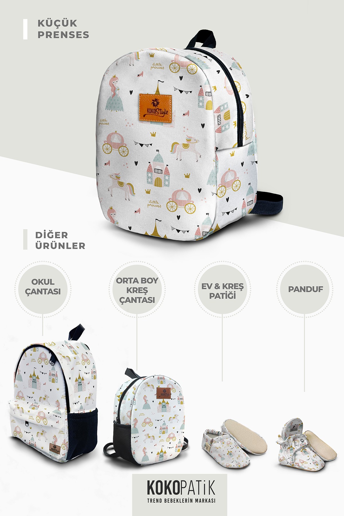 Little Princess Pattern Small Nursery Bag