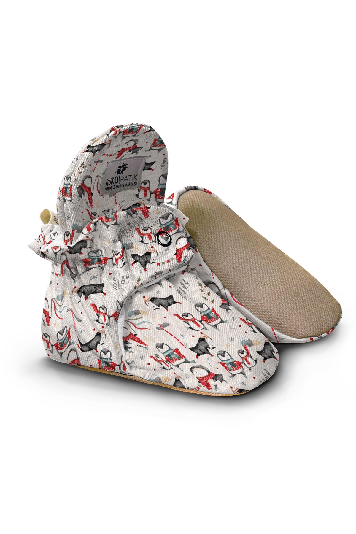 Penguin Winter Baby Booties – Warm Non-Slip Cotton Booties for Cold Days