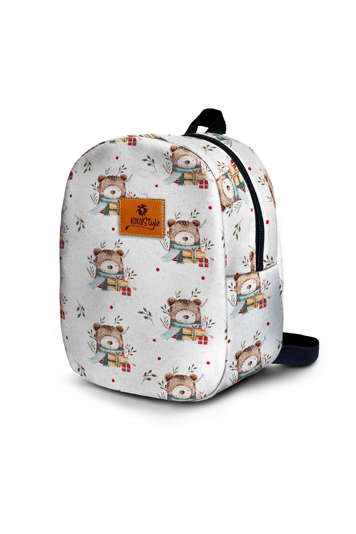 Floral Winter Bear Pattern Small Nursery Bag
