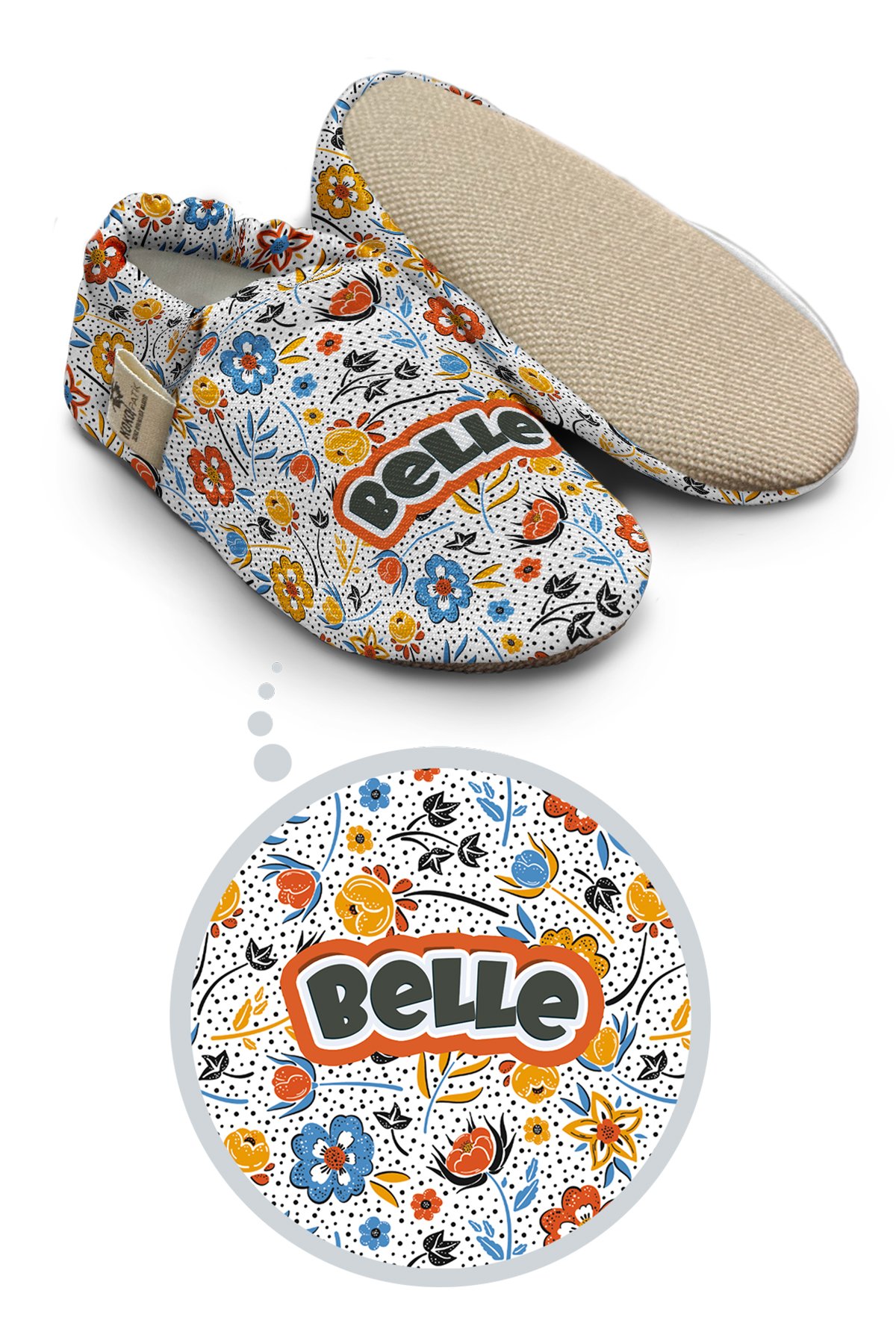 Make It Yours – Personalized Winter Flower Booties for Babies | Non-Slip, Organic Cotton, First Step Shoes