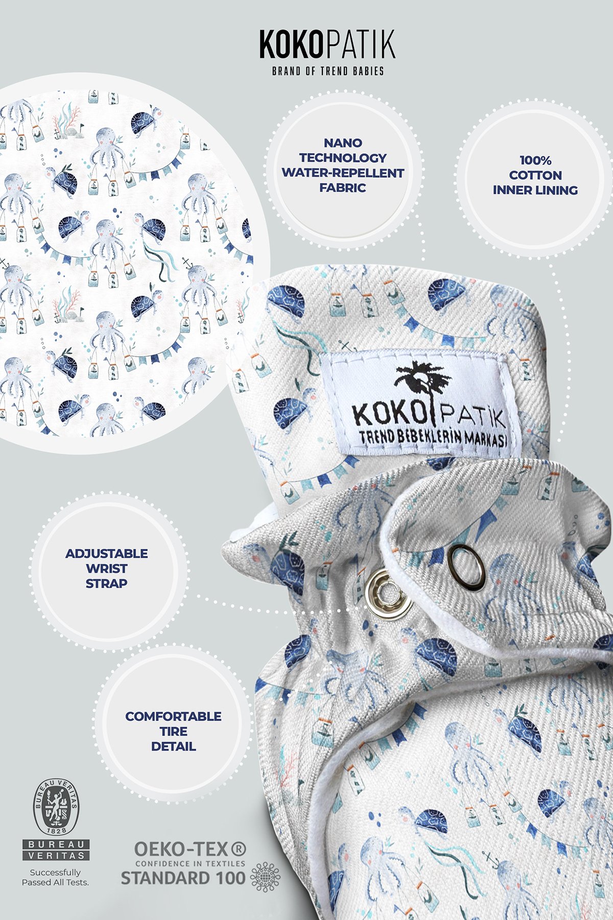 Blue Sea Adventure Baby Booties – Non-Slip Cotton Shoes for Little Explorers