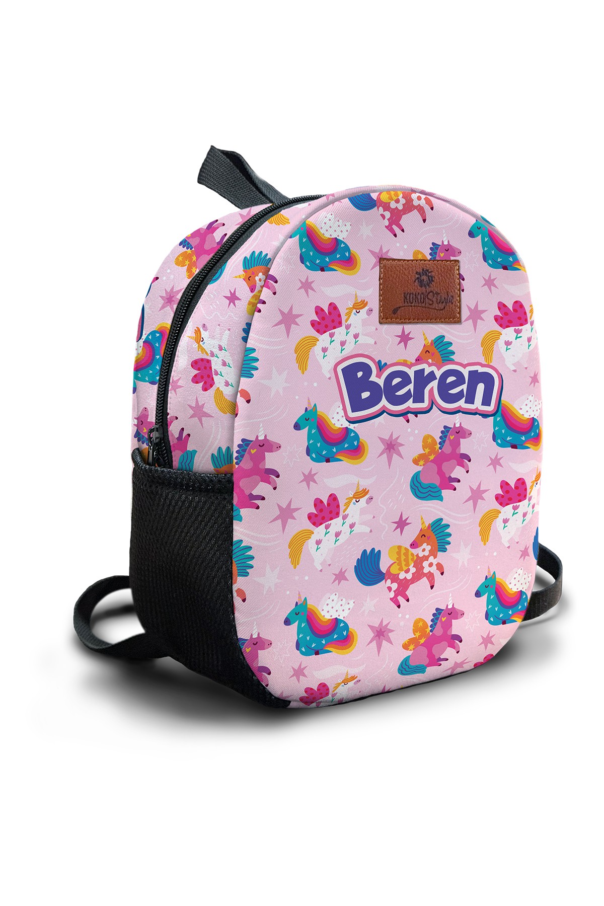 Kişiye Özel İsimli - Unicorn Desenli Orta Boy Kreş Çantası