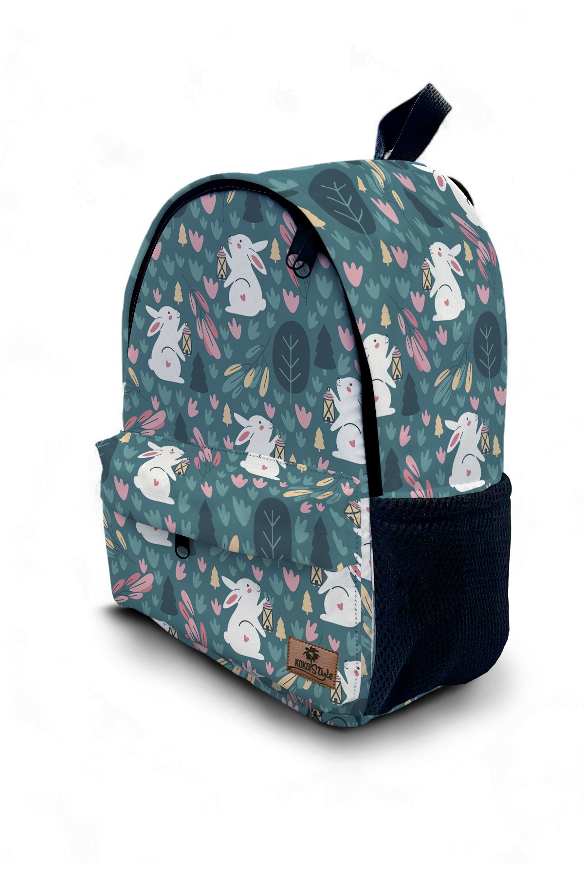 Rabbit Desenli Sırt Çantası