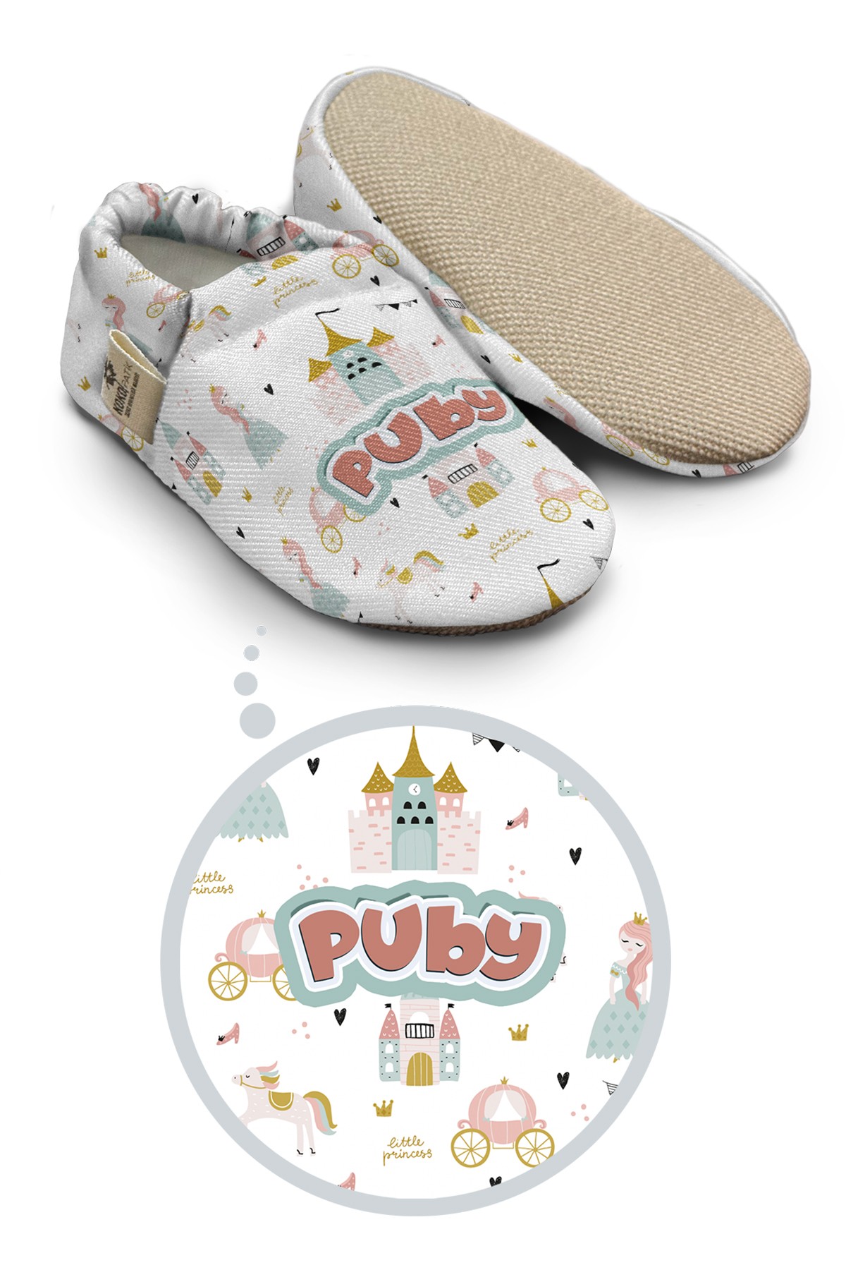 Make It Yours – Personalized Little Princess Booties for Babies | Non-Slip, Organic Cotton, First Step Shoes