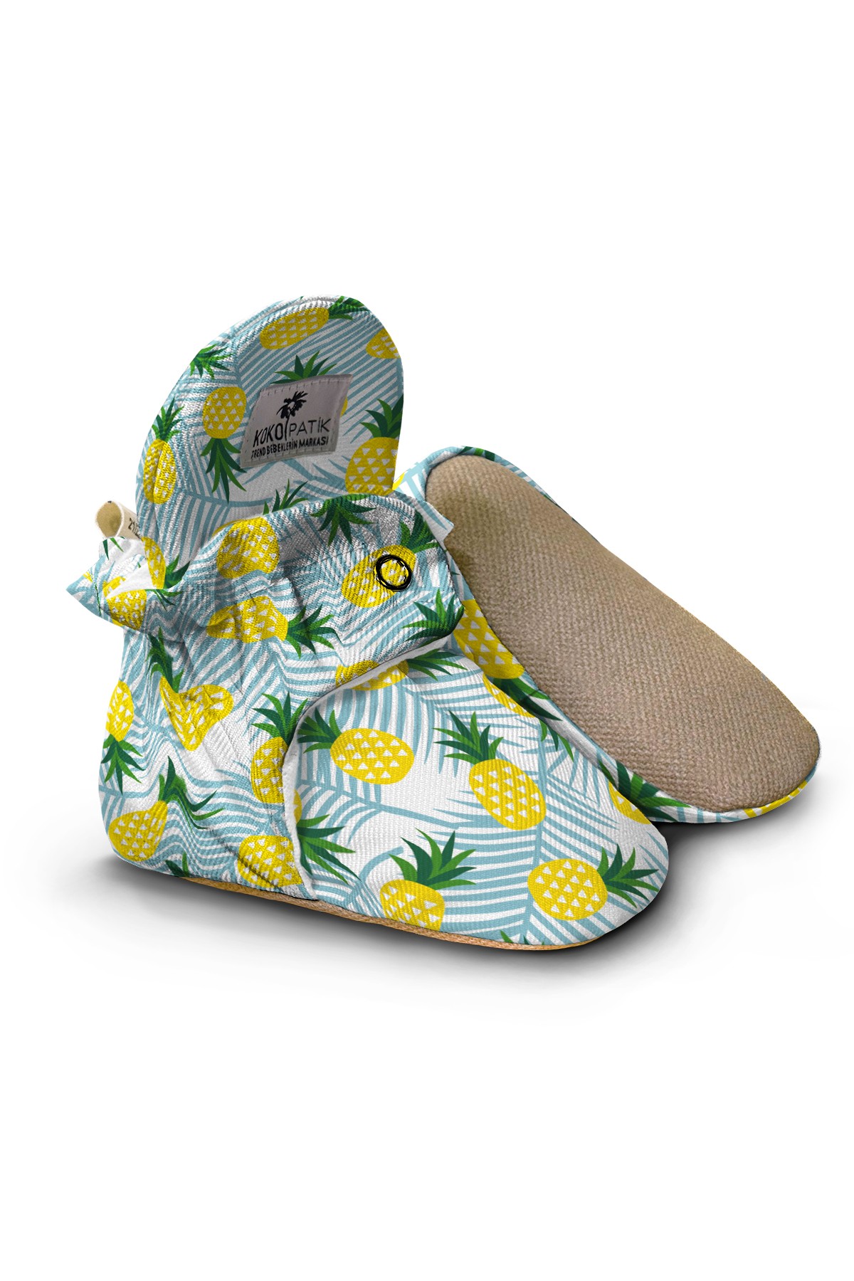 Yellow Pineapple Baby Booties – Tropical Fun & Soft Footwear