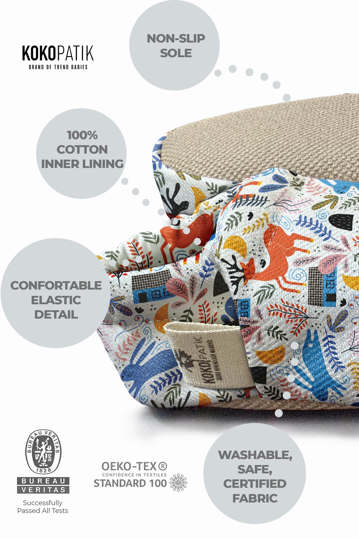 Make It Yours – Personalized Wonderland Booties for Babies | Non-Slip, Organic Cotton, Home & Nursery Use