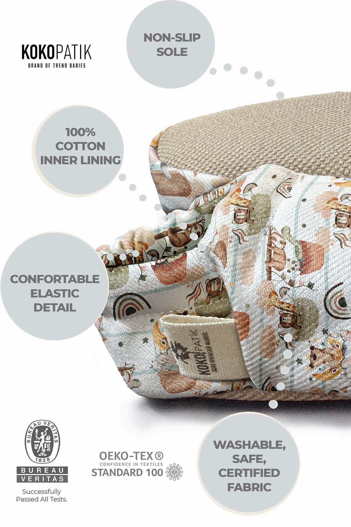 Make It Yours – Personalized On the Clouds Booties for Babies | Non-Slip, Organic Cotton, Home & Nursery Use