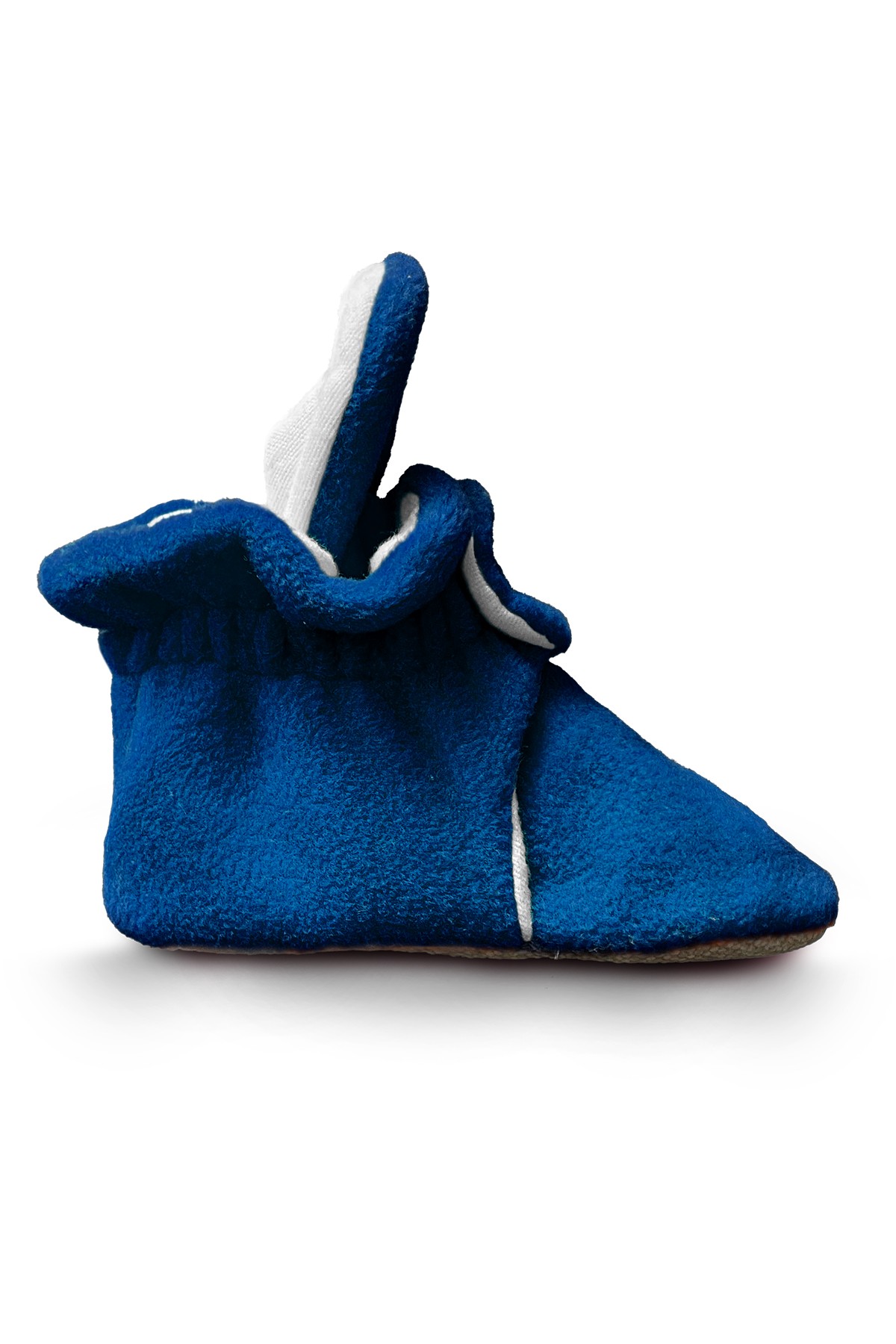 Navy Blue Fleece Baby Booties – Soft, Non-Slip Indoor Slippers for Babies