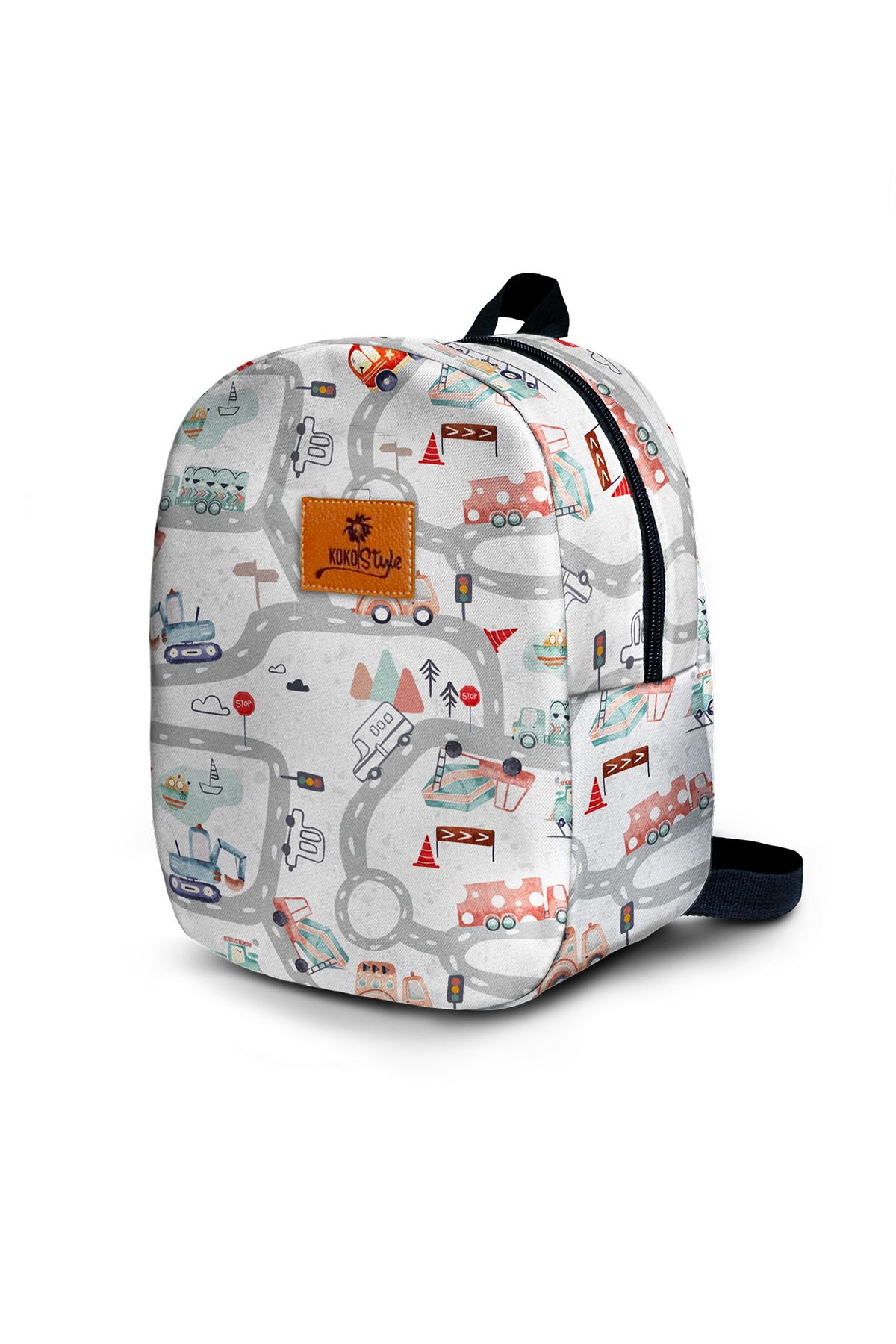 Big Adventure in Traffic Pattern Small Size Nursery Bag