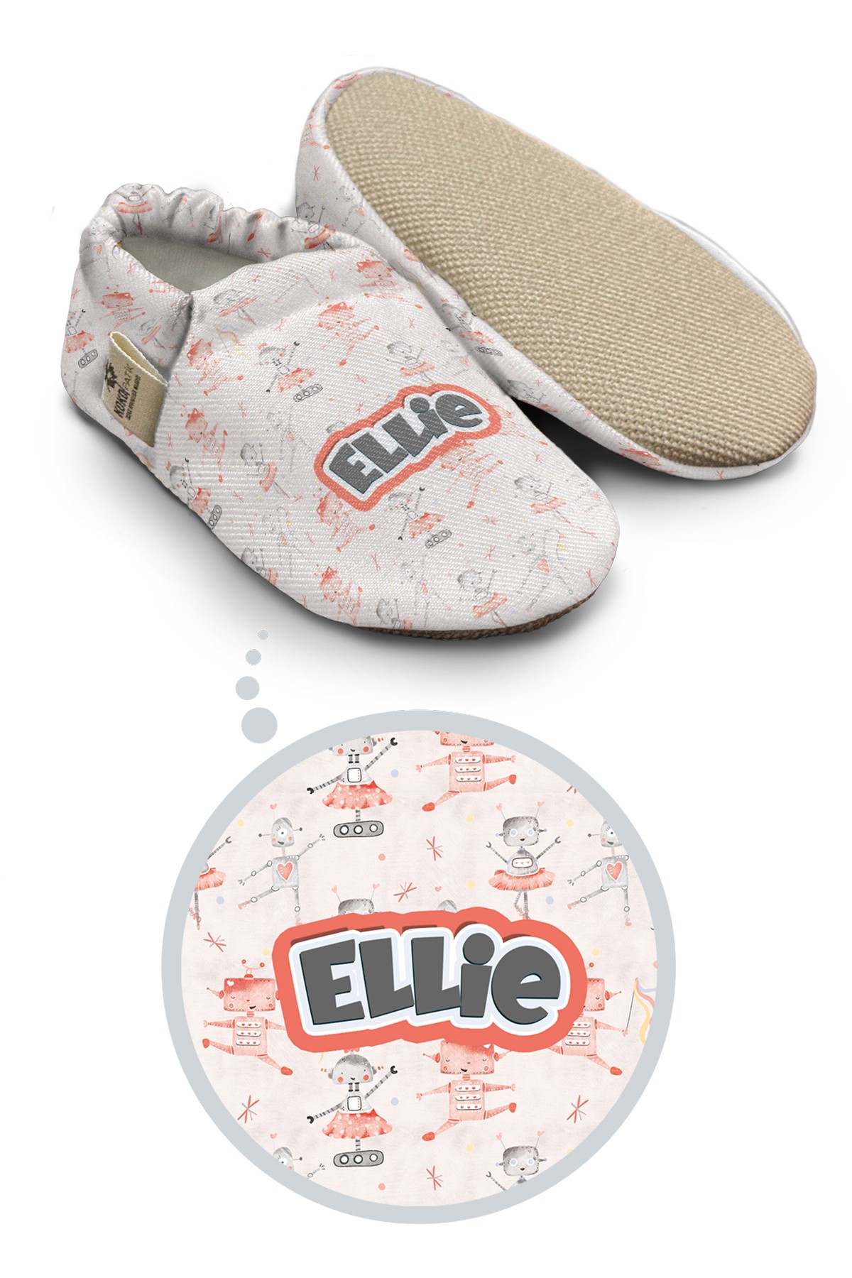 Make It Yours – Personalized Robobale Booties for Babies | Non-Slip, Cotton, Home & Nursery Use