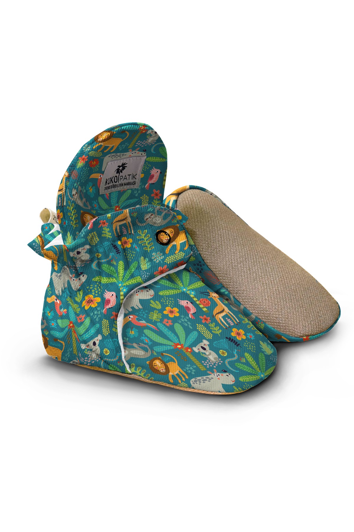 Forest Adventure Baby Booties – Cozy Non-Slip Cotton Slippers for Nature-Loving Little Feet
