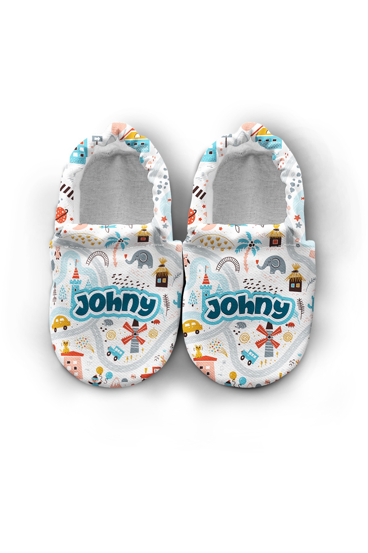 Make It Yours – Personalized Utopia Pattern Booties for Babies | Non-Slip, Organic Cotton, First Step Shoes