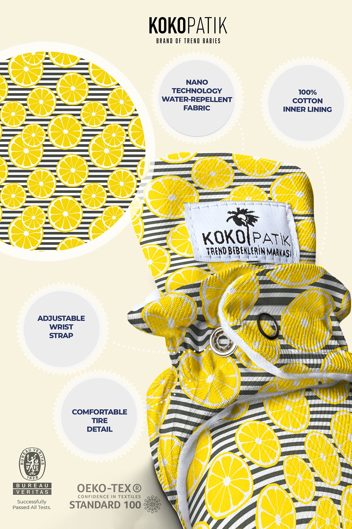 Lemon Baby Booties – Fresh & Fun Non-Slip Cotton Slippers for Toddlers