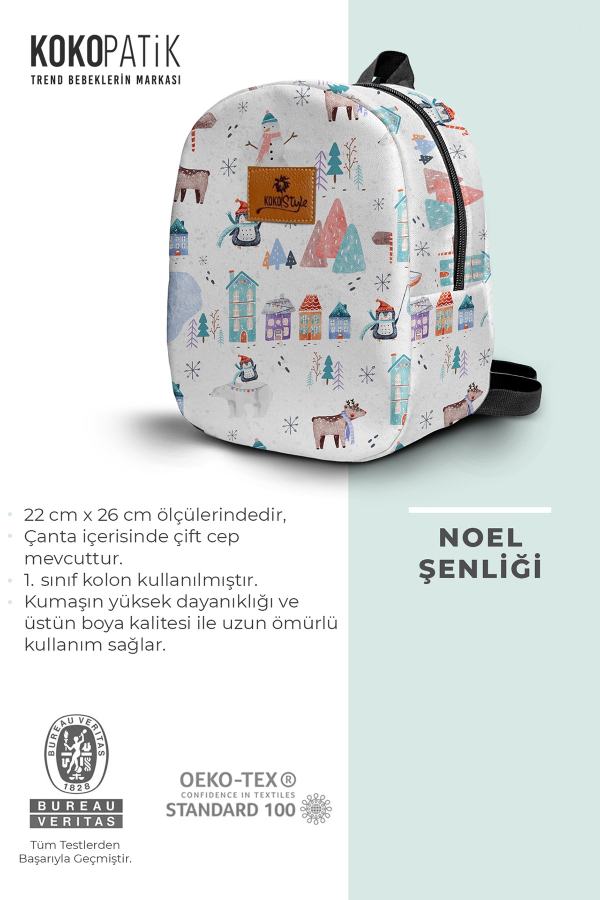 Christmas Festive Pattern Small Size Nursery Bag