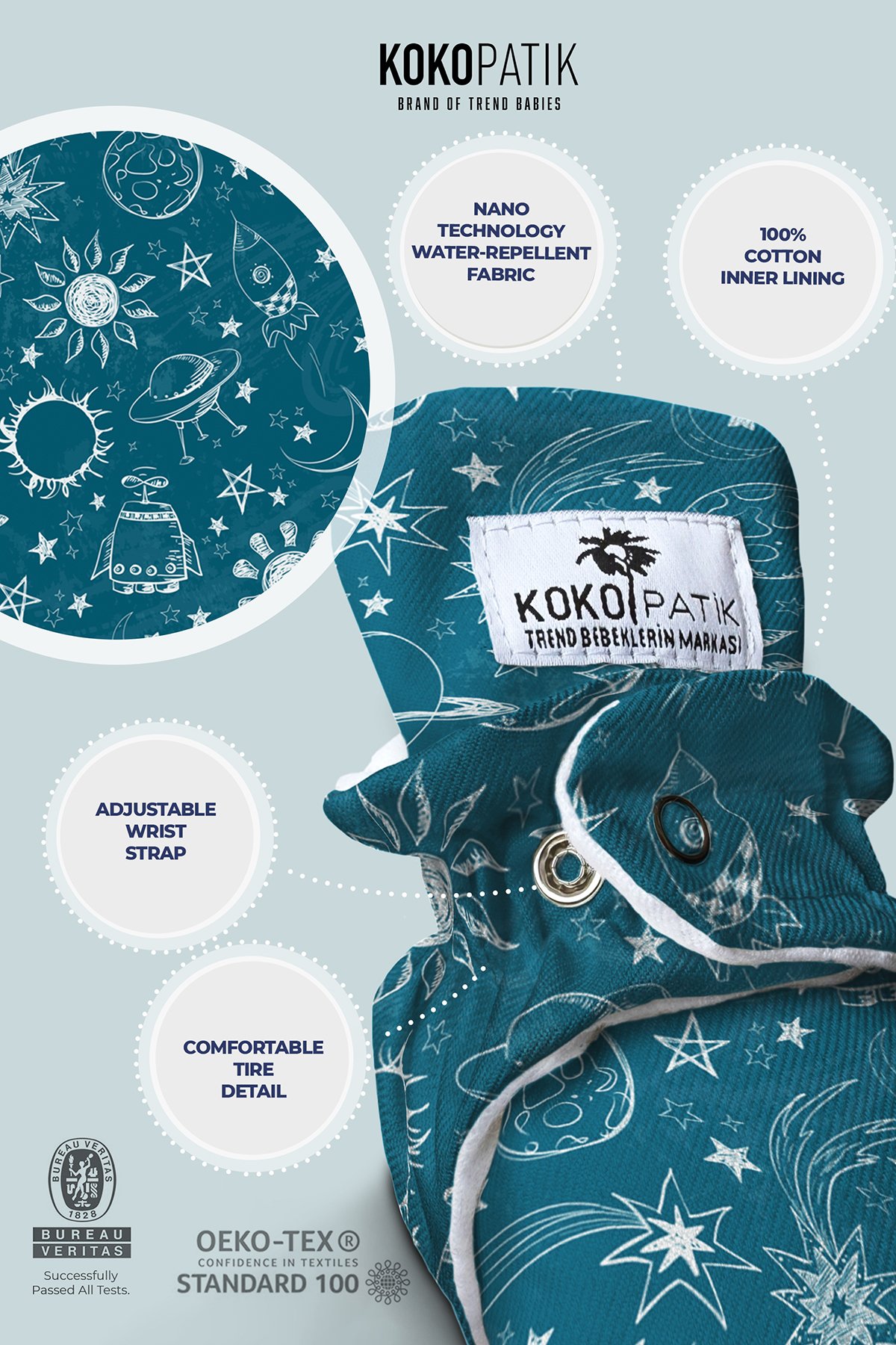 Space Adventure Baby Booties – Cozy Non-Slip Cotton Slippers with Galactic Design