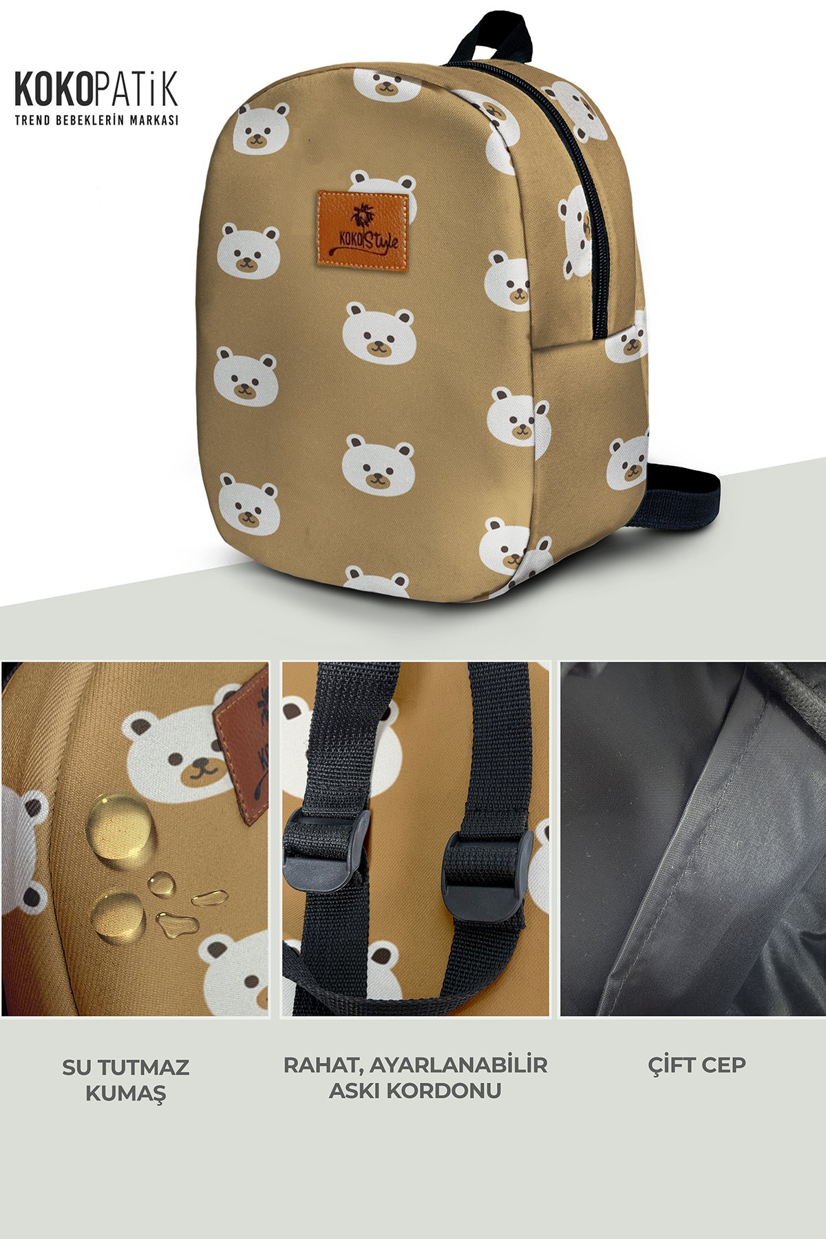 Teddy Bear Pattern Small Size Nursery Bag