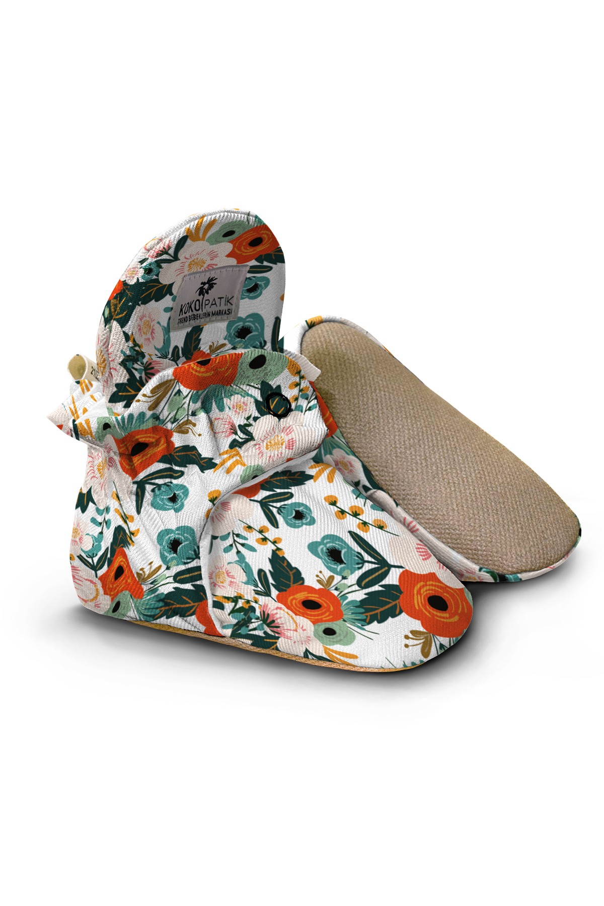 April Blossom Baby Booties – Soft Floral Non-Slip Cotton Slippers for Springtime Steps
