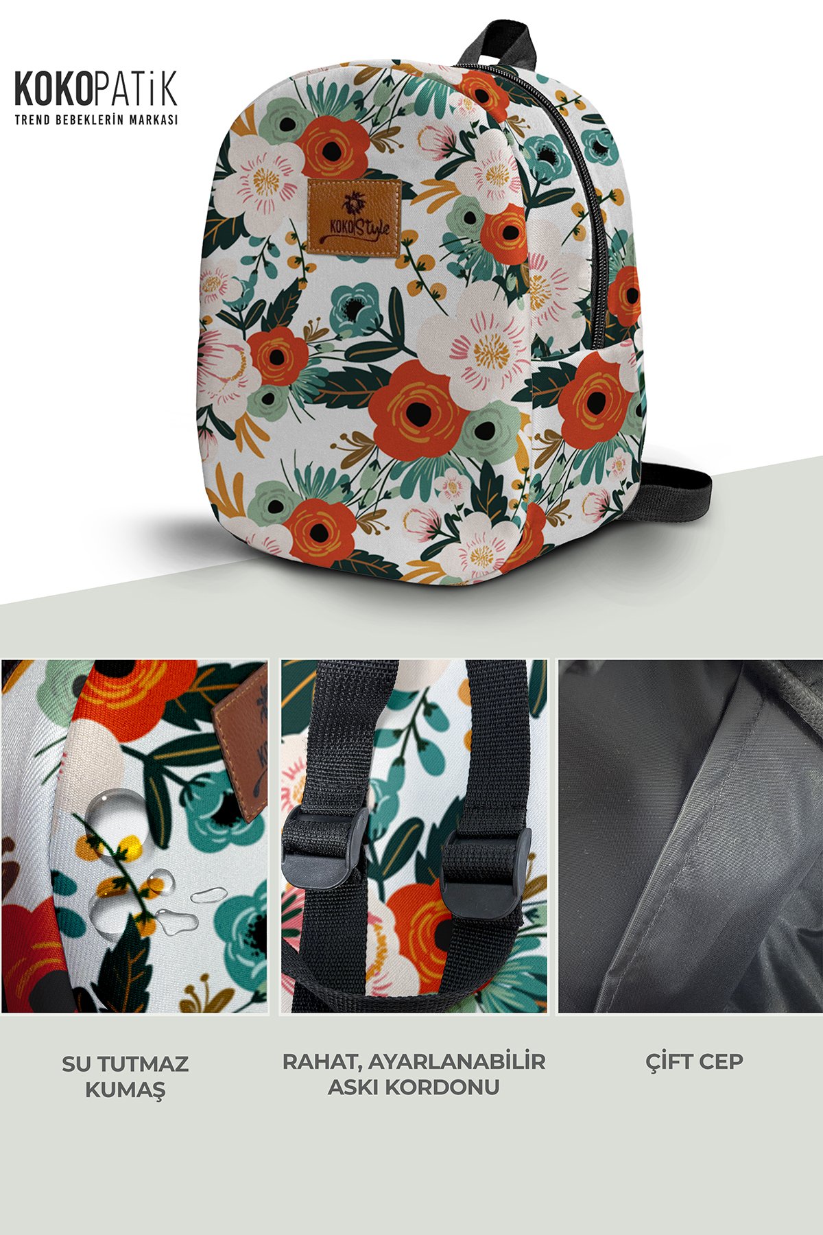 April Flower Pattern Small Size Nursery Bag