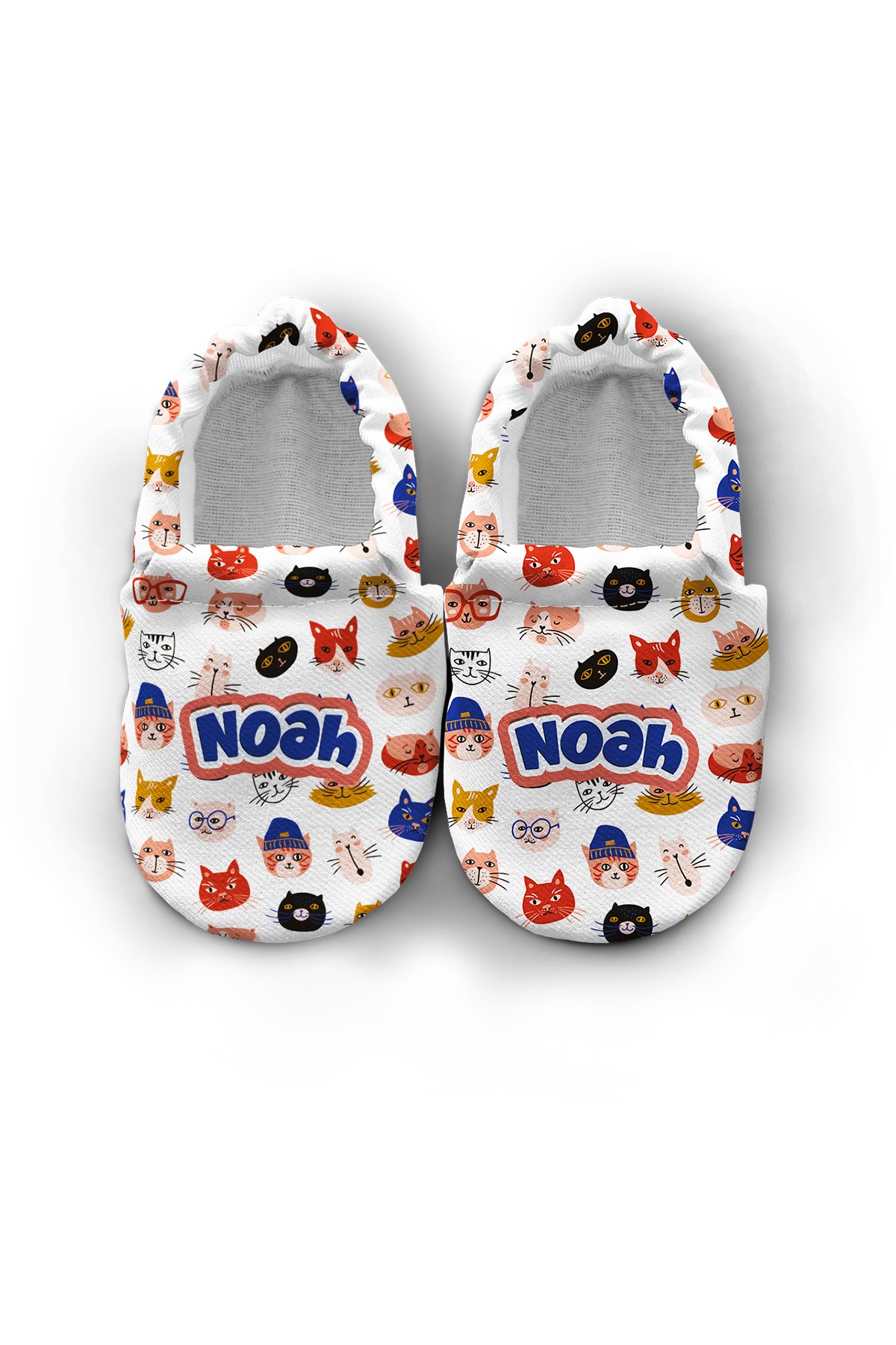 Make It Yours – Personalized Cat Head Booties for Babies | Non-Slip, Organic Cotton, First Step Shoes