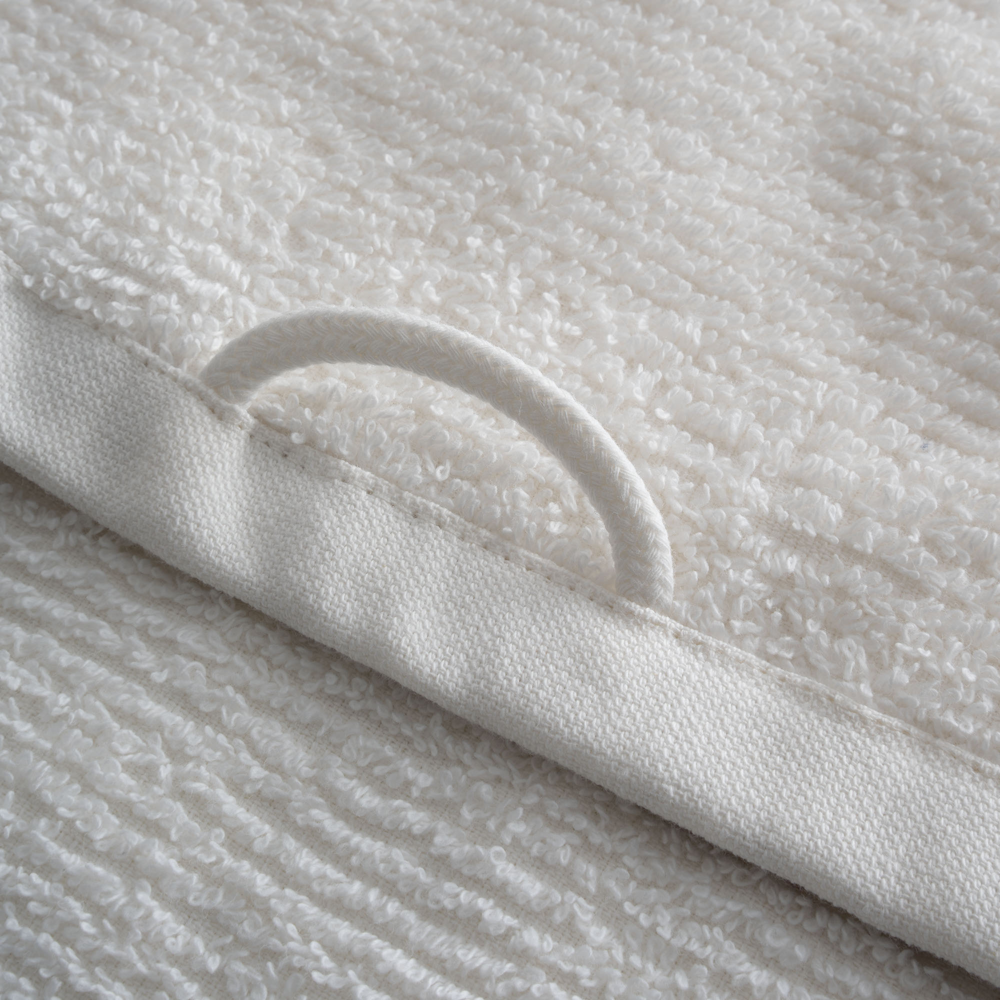 Tria Banyo Havlusu Jakarlı Krem-Vizon