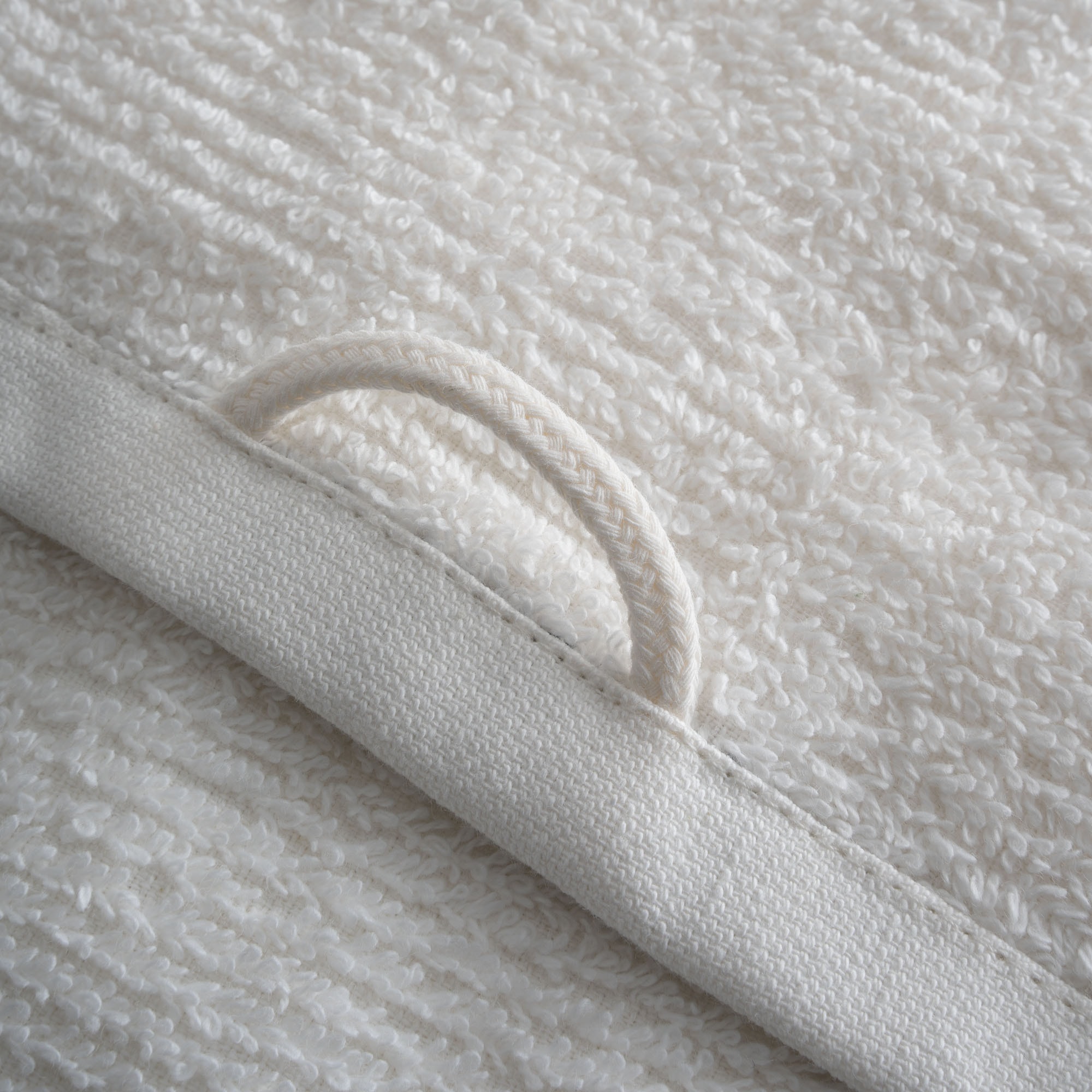 Tria Banyo Havlusu Jakarlı Krem-Lacivert