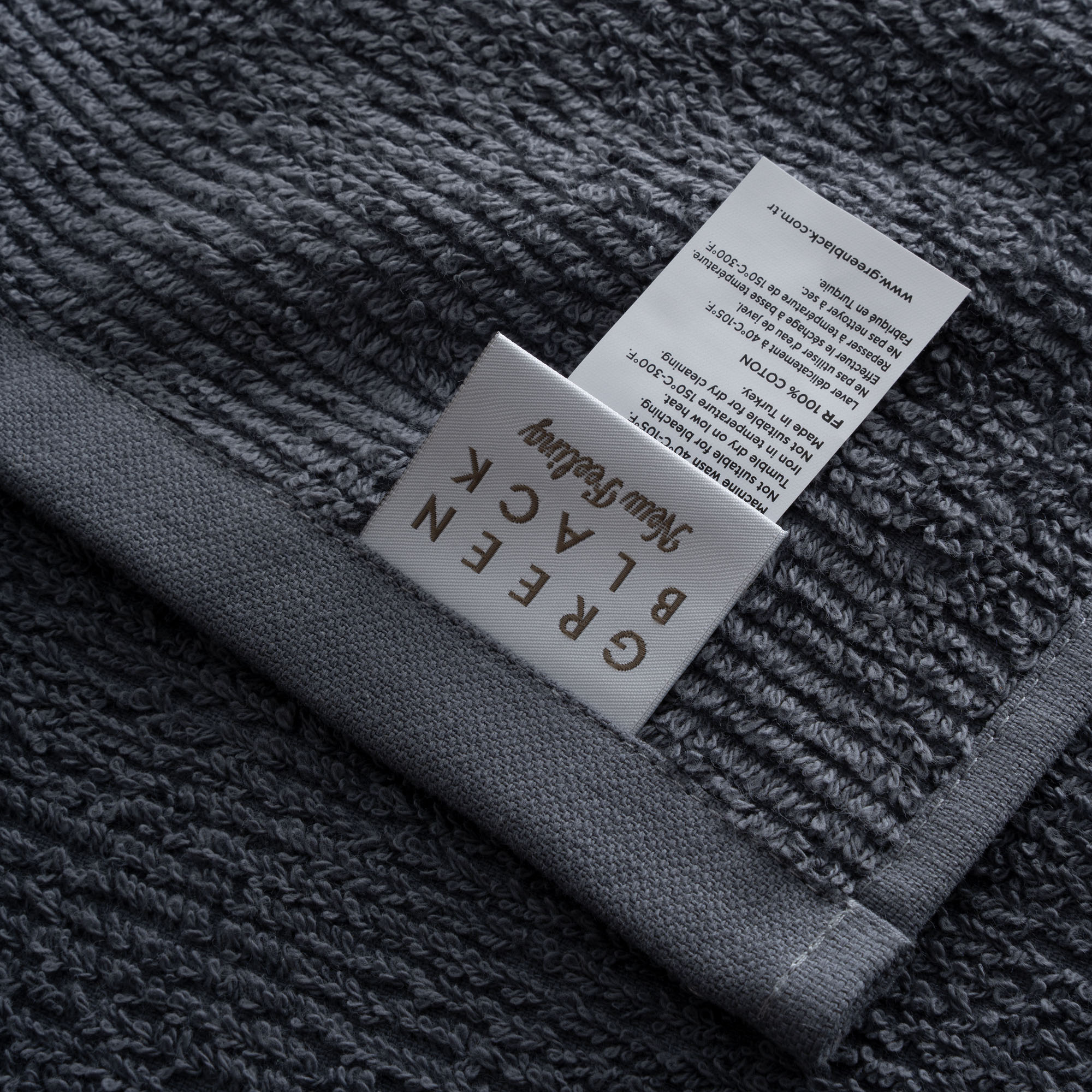 Tria Banyo Havlusu Jakarlı Lacivert