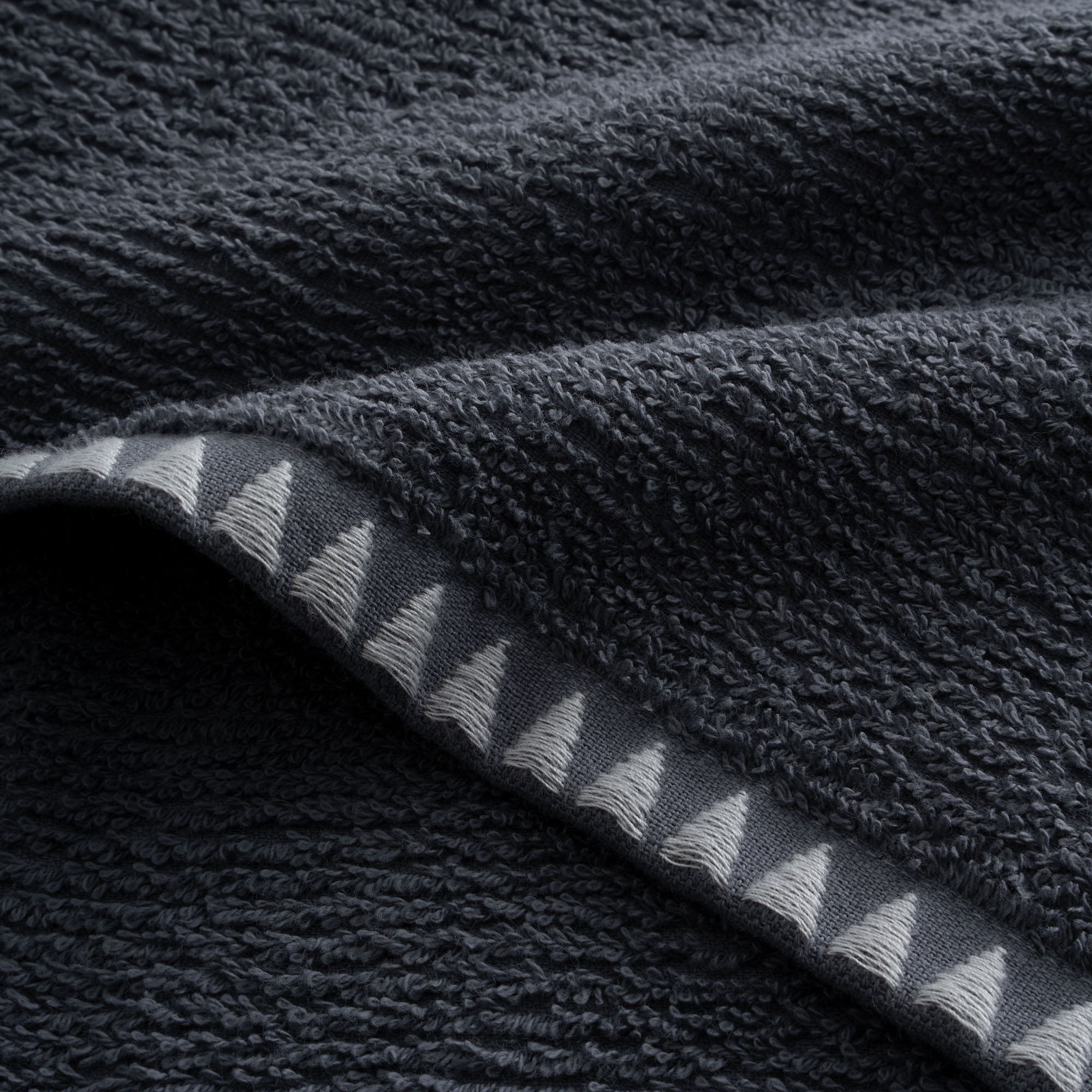 Tria Banyo Havlusu Jakarlı Lacivert