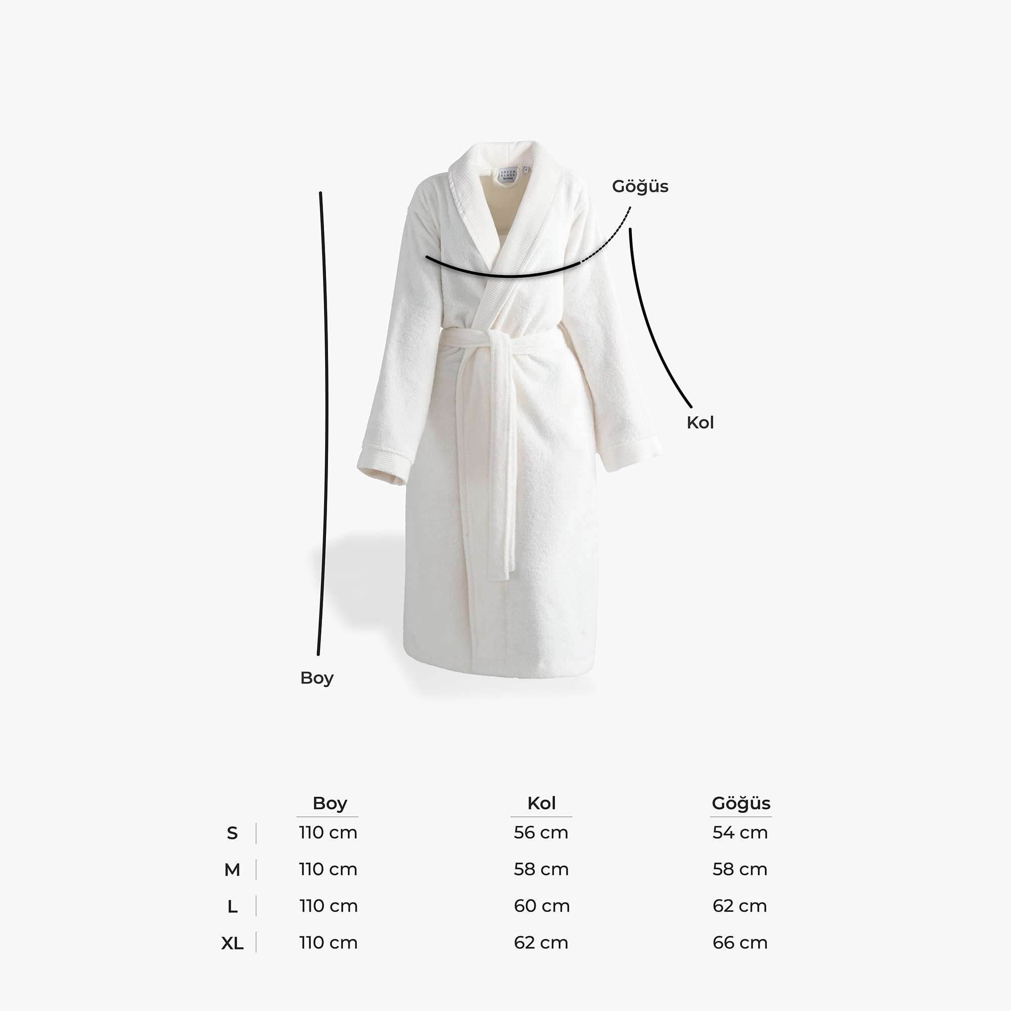 Lara Kadın Bornoz Krem