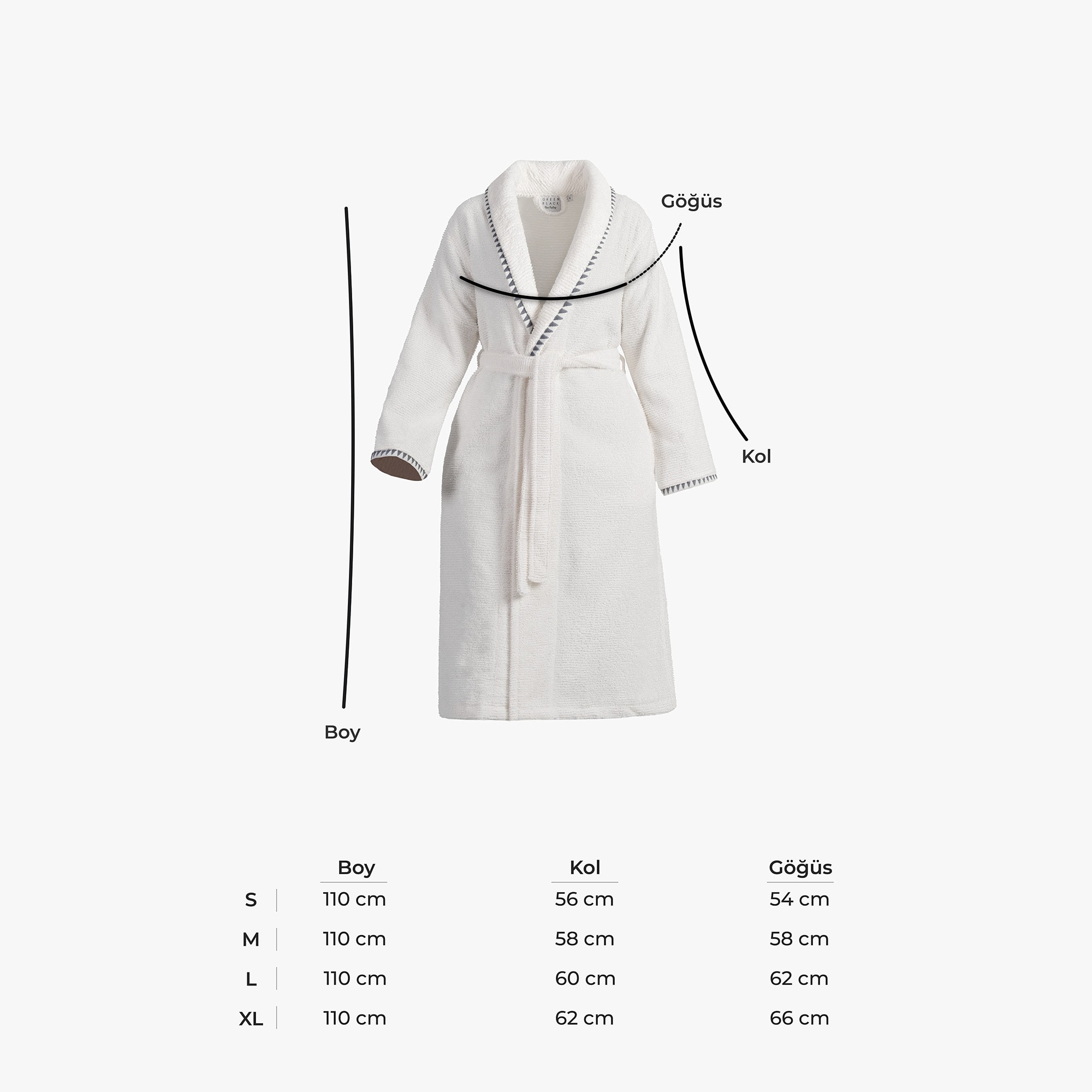 Tria Kadın Bornoz Krem-Lacivert