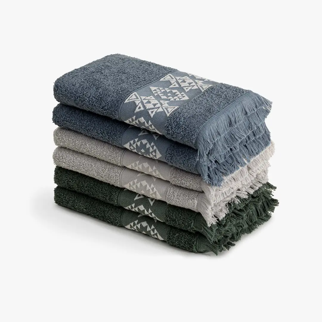 Hereke 6'lı Yüz Havlusu Seti