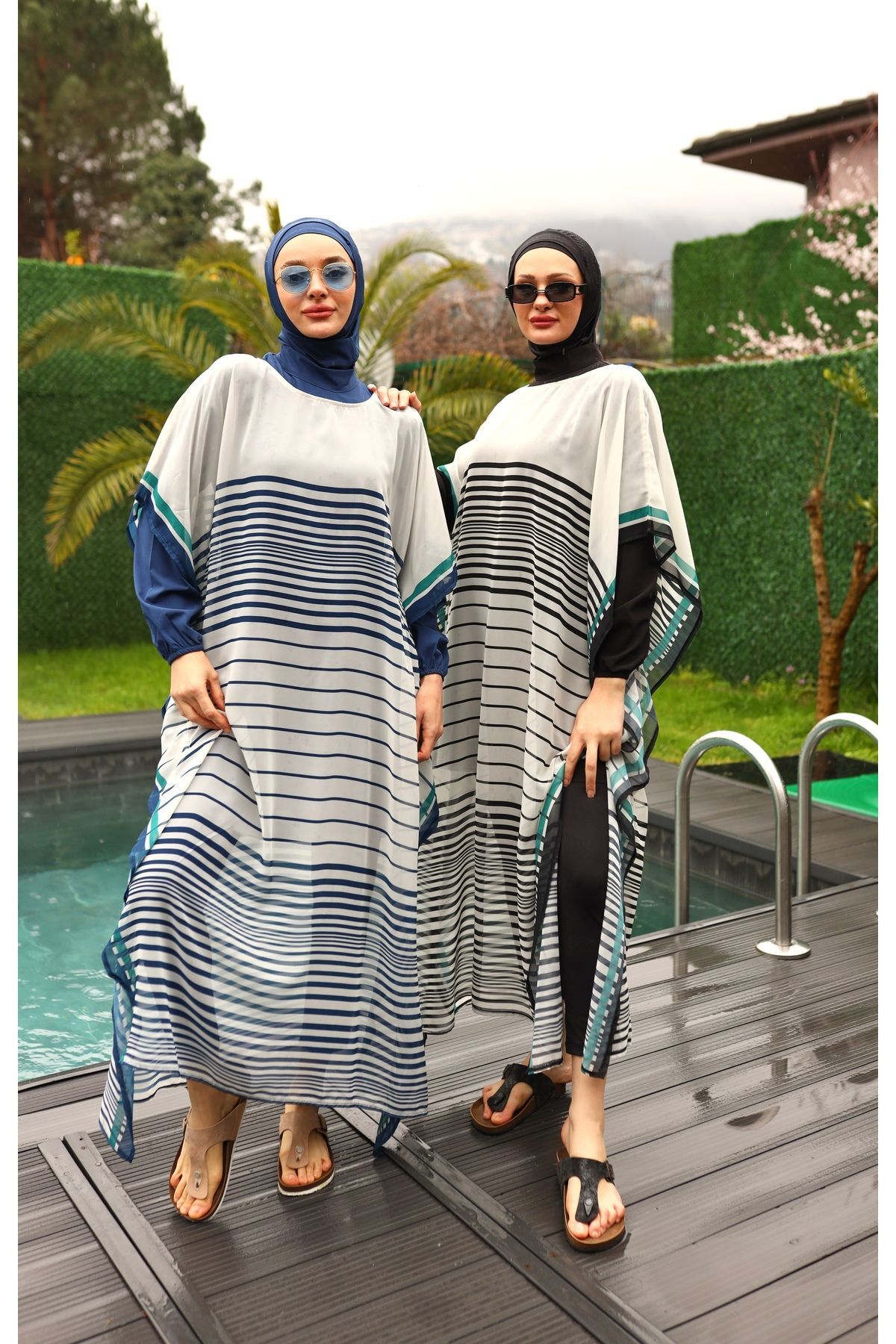 Camelya Tesettür Mayo 5 Parça Üzeri Desenli 10364