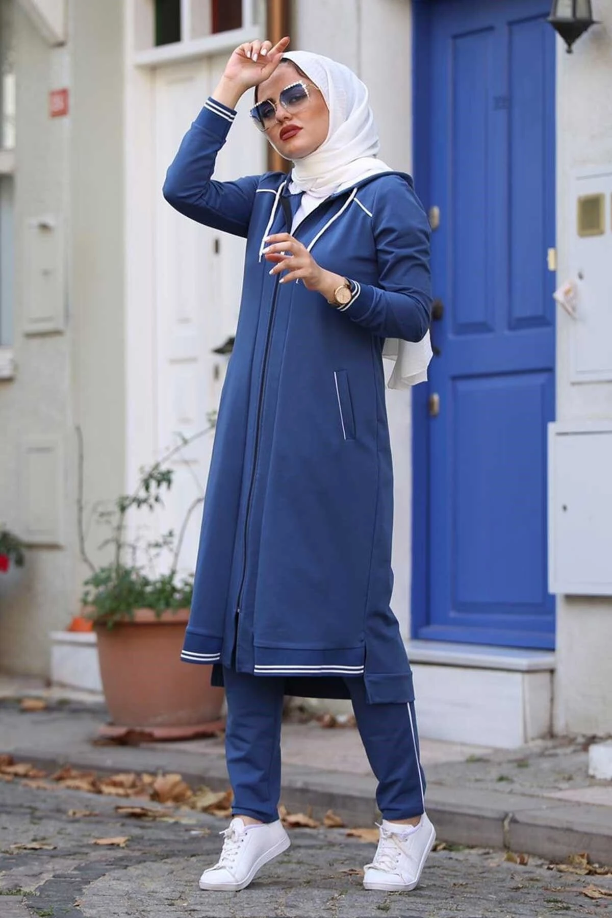 Kadın Mavi Tesettür Mevsimlik Eşofman