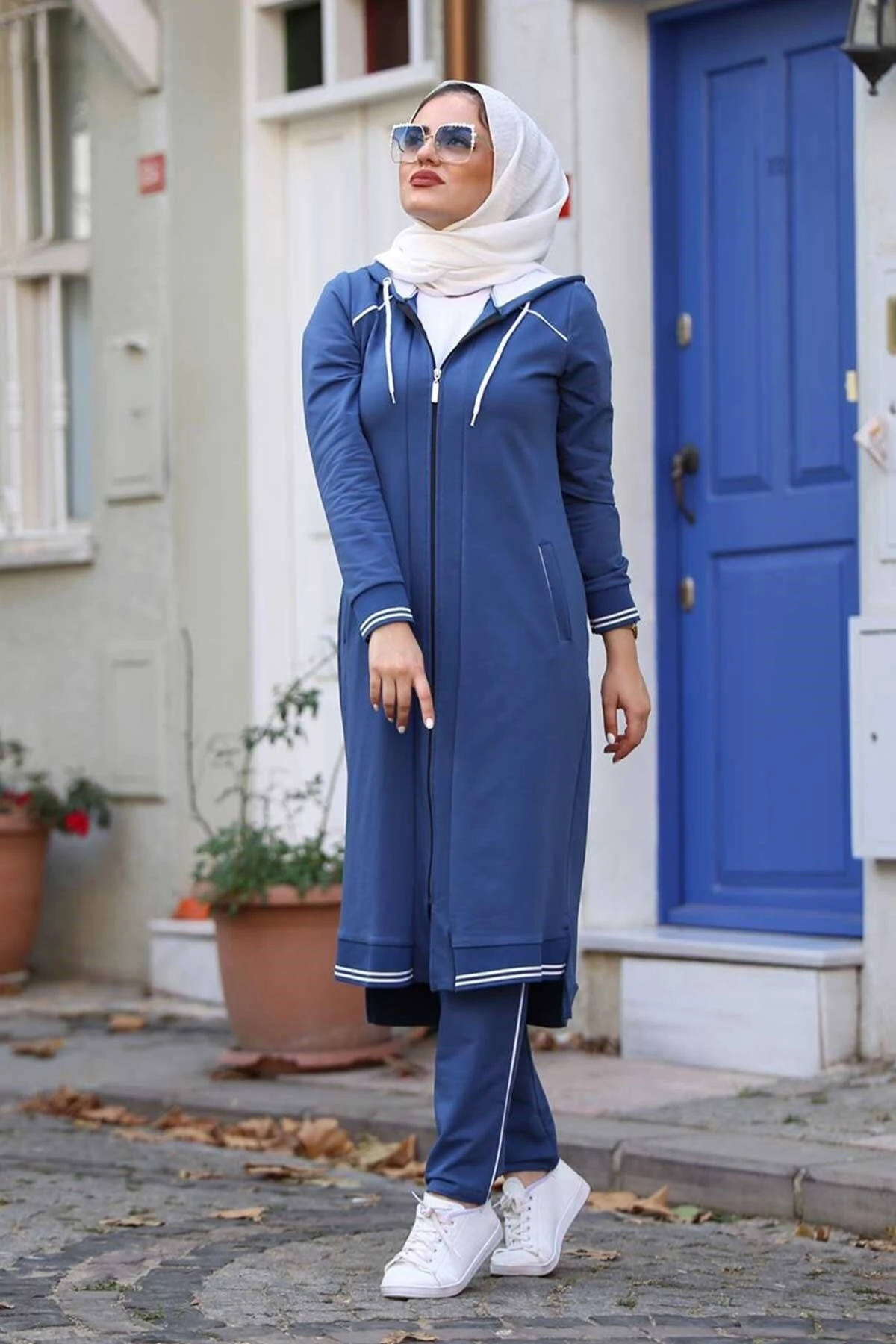 Kadın Mavi Tesettür Mevsimlik Eşofman