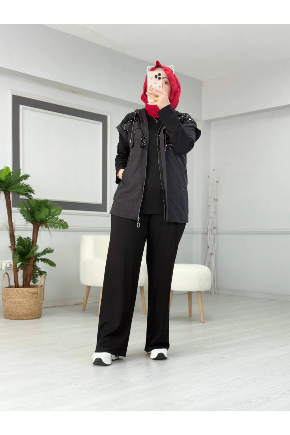 Camelya PUL PAYET VE PARAŞÜT GARNİLİ ÜÇLÜ TAKIM 10706