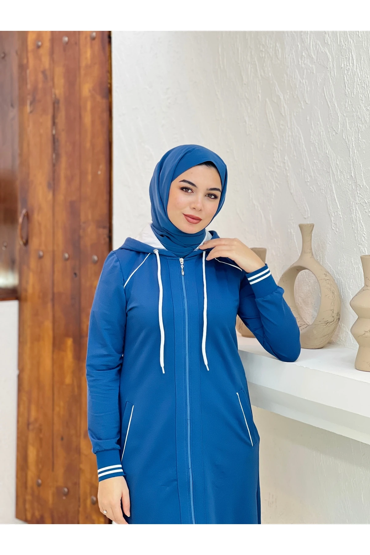 Kadın Siyah Tesettür Mevsimlik Eşofman Takımı 6149-001