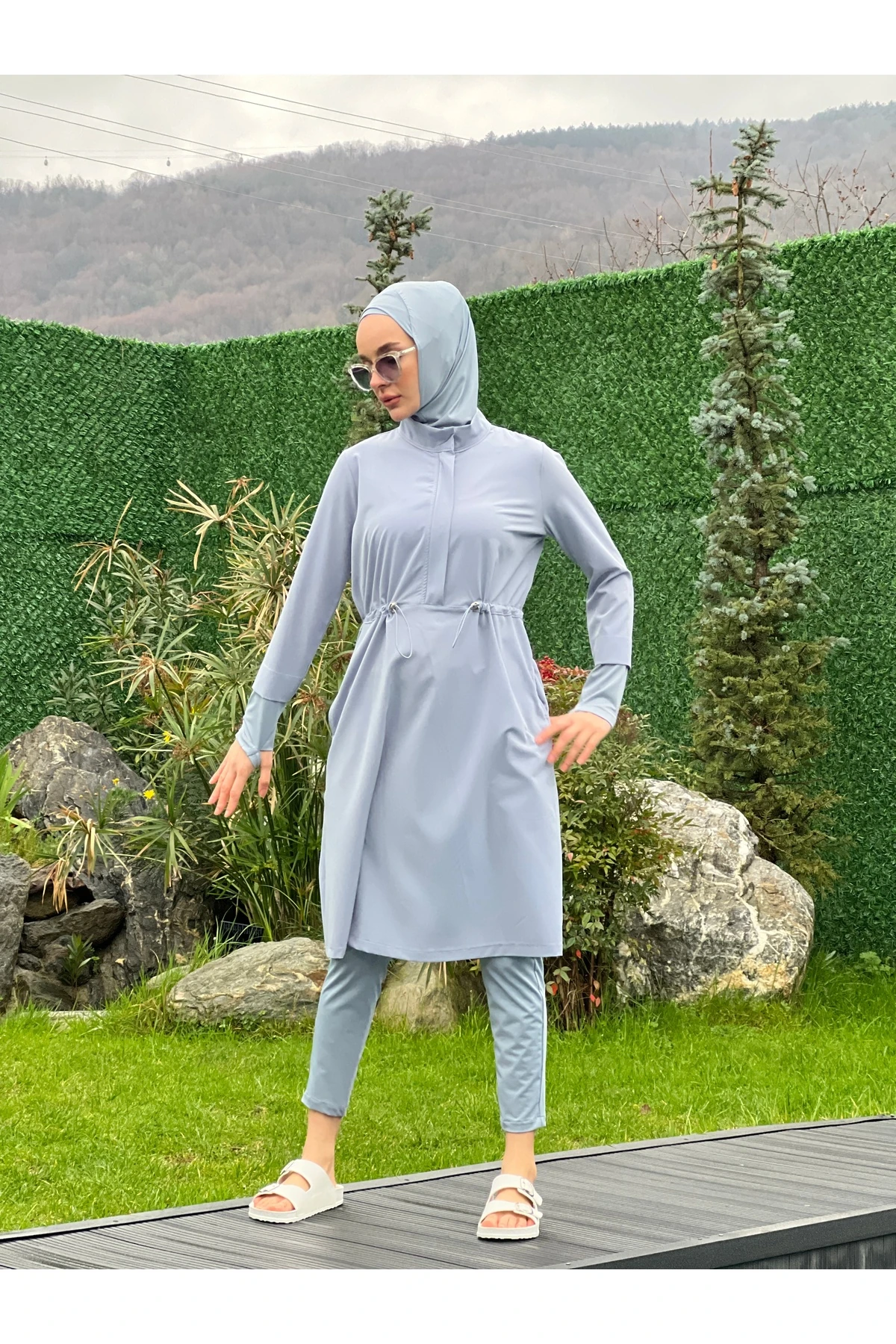 Camelya Yeni Sezon Tesettür Mayo Dört Parça 10358