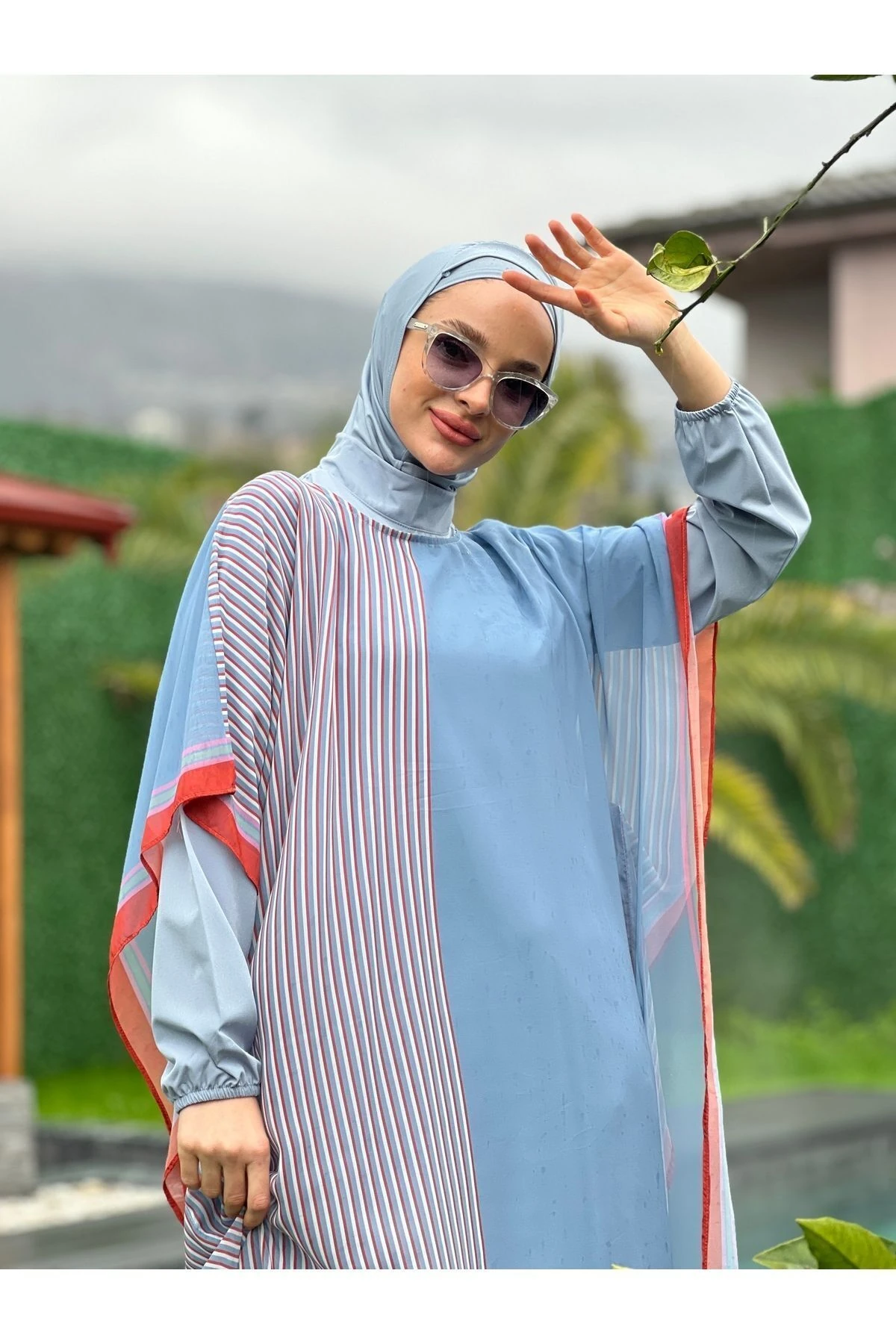 Camelya Tesettür Mayo 5 Parça Üzeri Desenli 10361