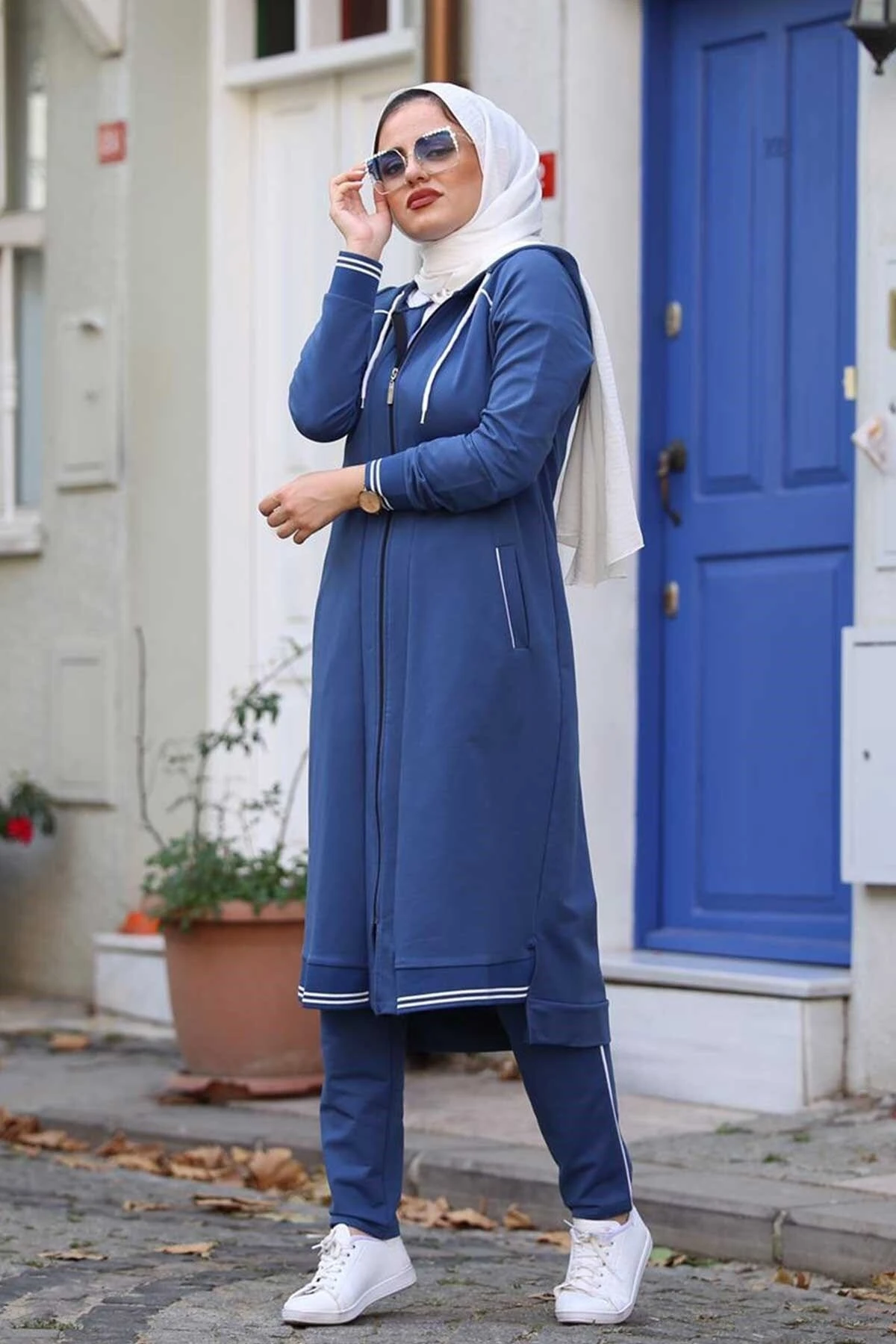 Kadın Mavi Tesettür Mevsimlik Eşofman