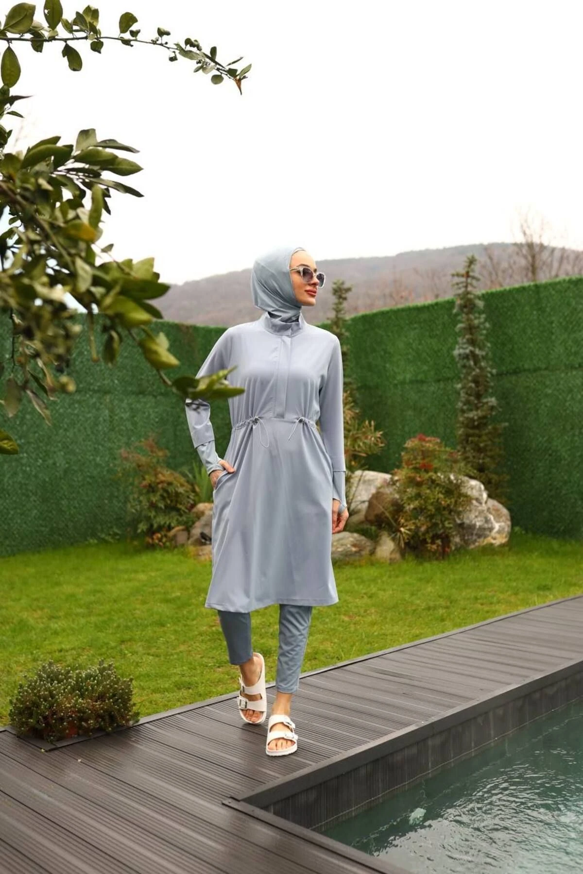 Camelya Tesettür Mayo 5 Parça Üzeri Desenli 10361