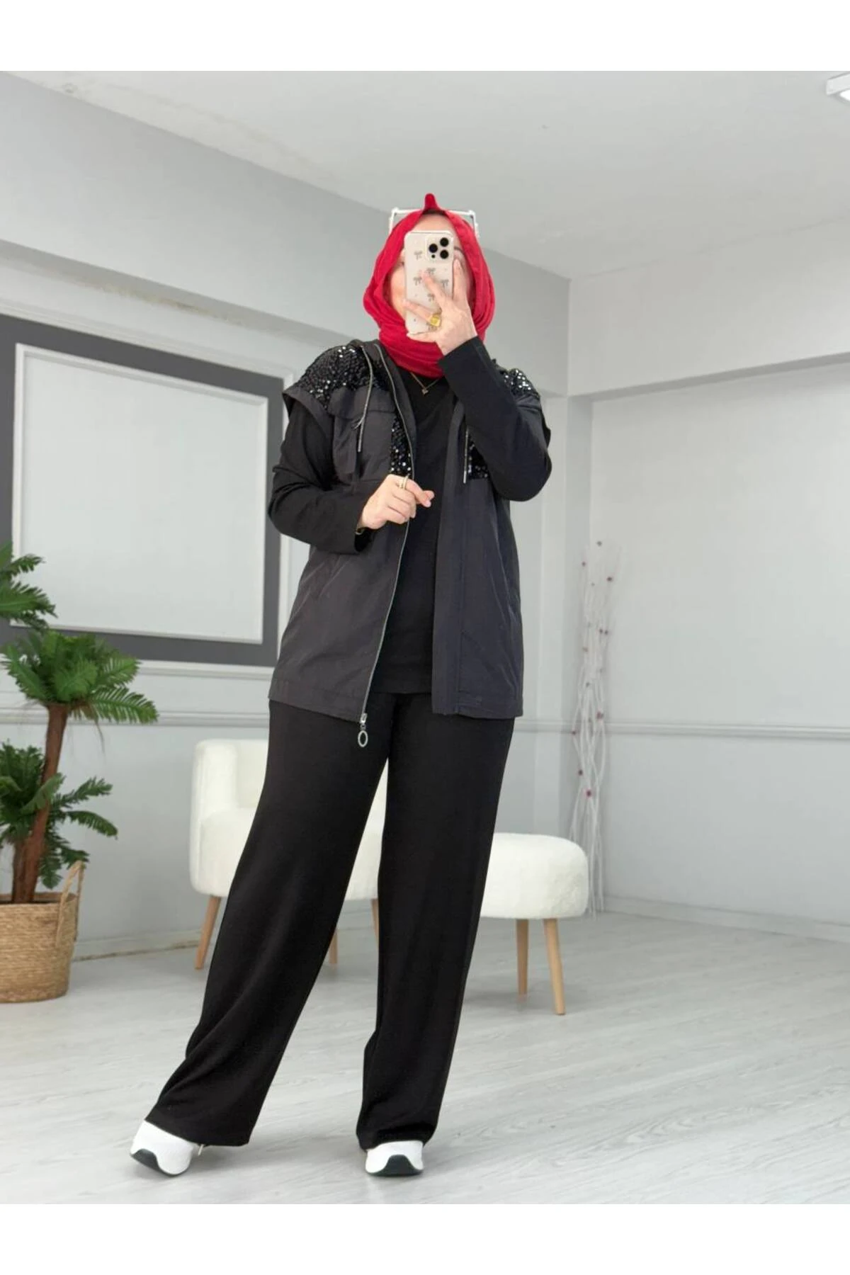 Camelya PUL PAYET VE PARAŞÜT GARNİLİ ÜÇLÜ TAKIM 10706