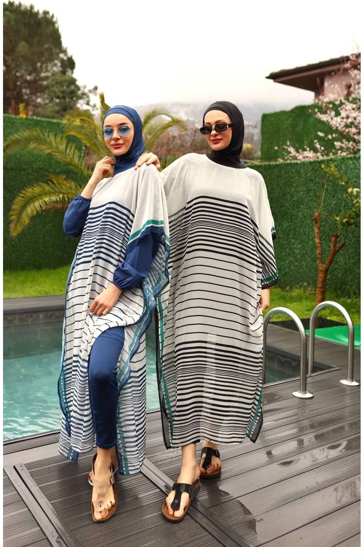 Camelya Tesettür Mayo 5 Parça Üzeri Desenli 10364