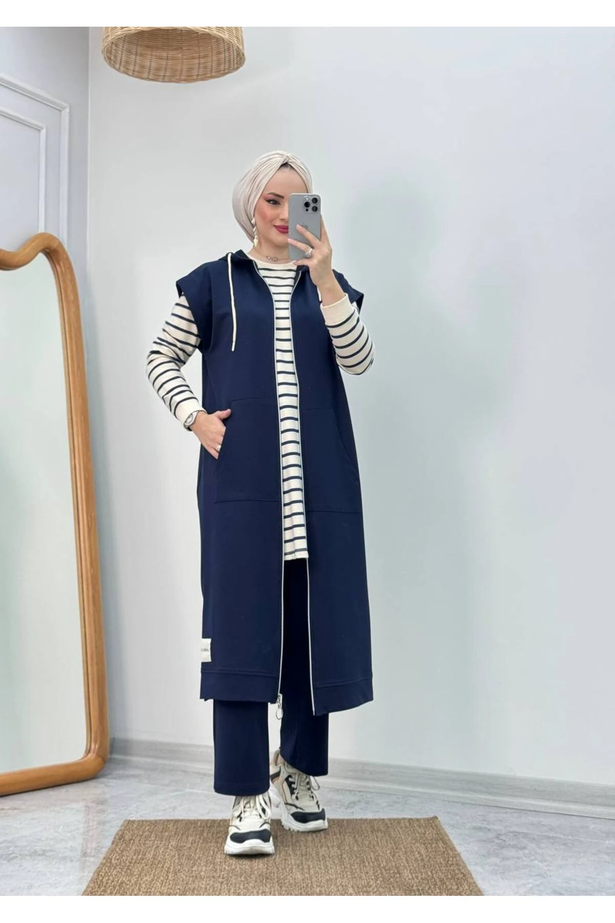 Camelya Pamuklu Penye 3 Lü Takım