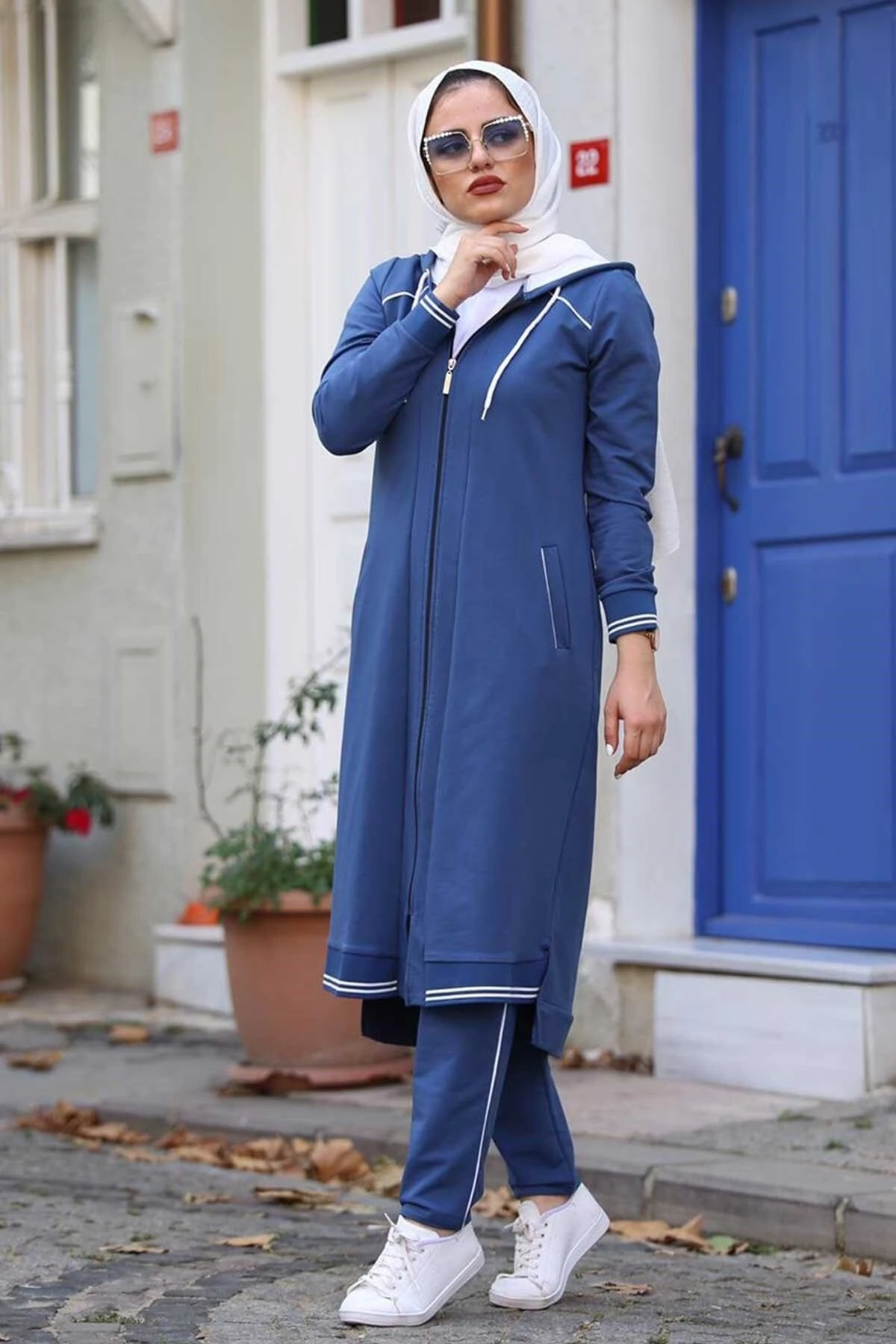 Kadın Mavi Tesettür Mevsimlik Eşofman