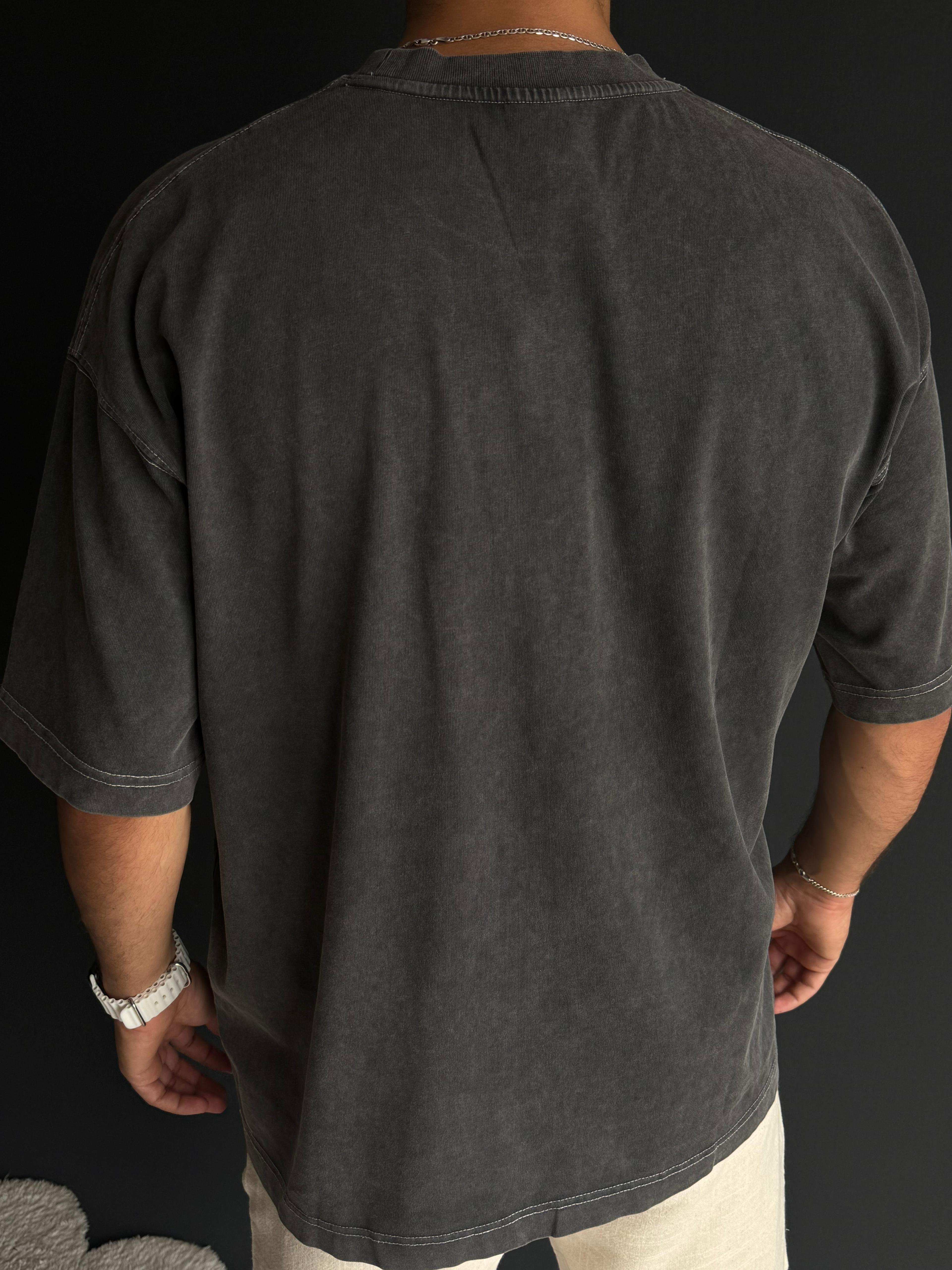 Premium Oversize Kalıp Basic T-Shirt Antrasit