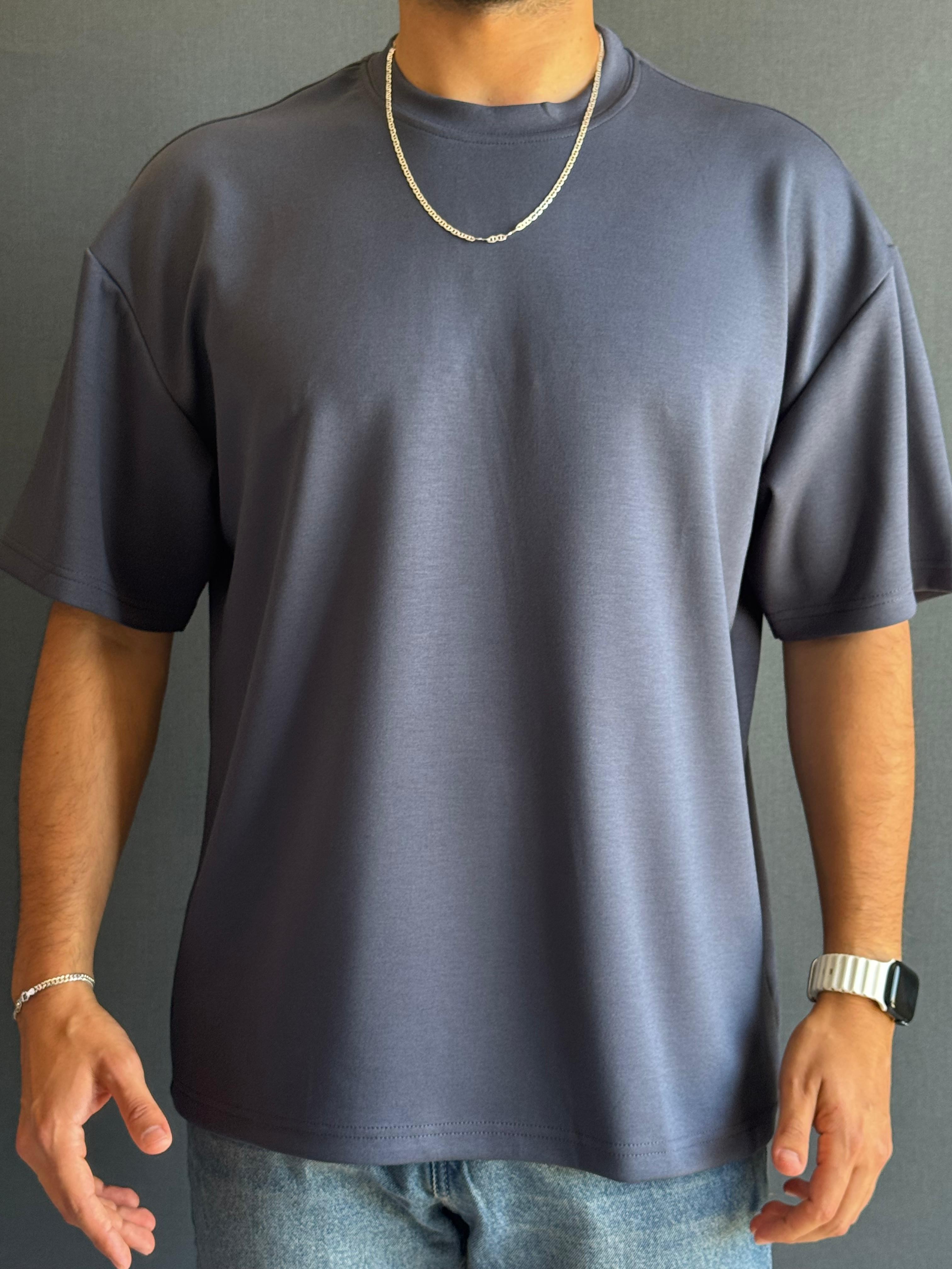 Bisiklet Yaka Oysho Kumaş T-Shirt Lacivert