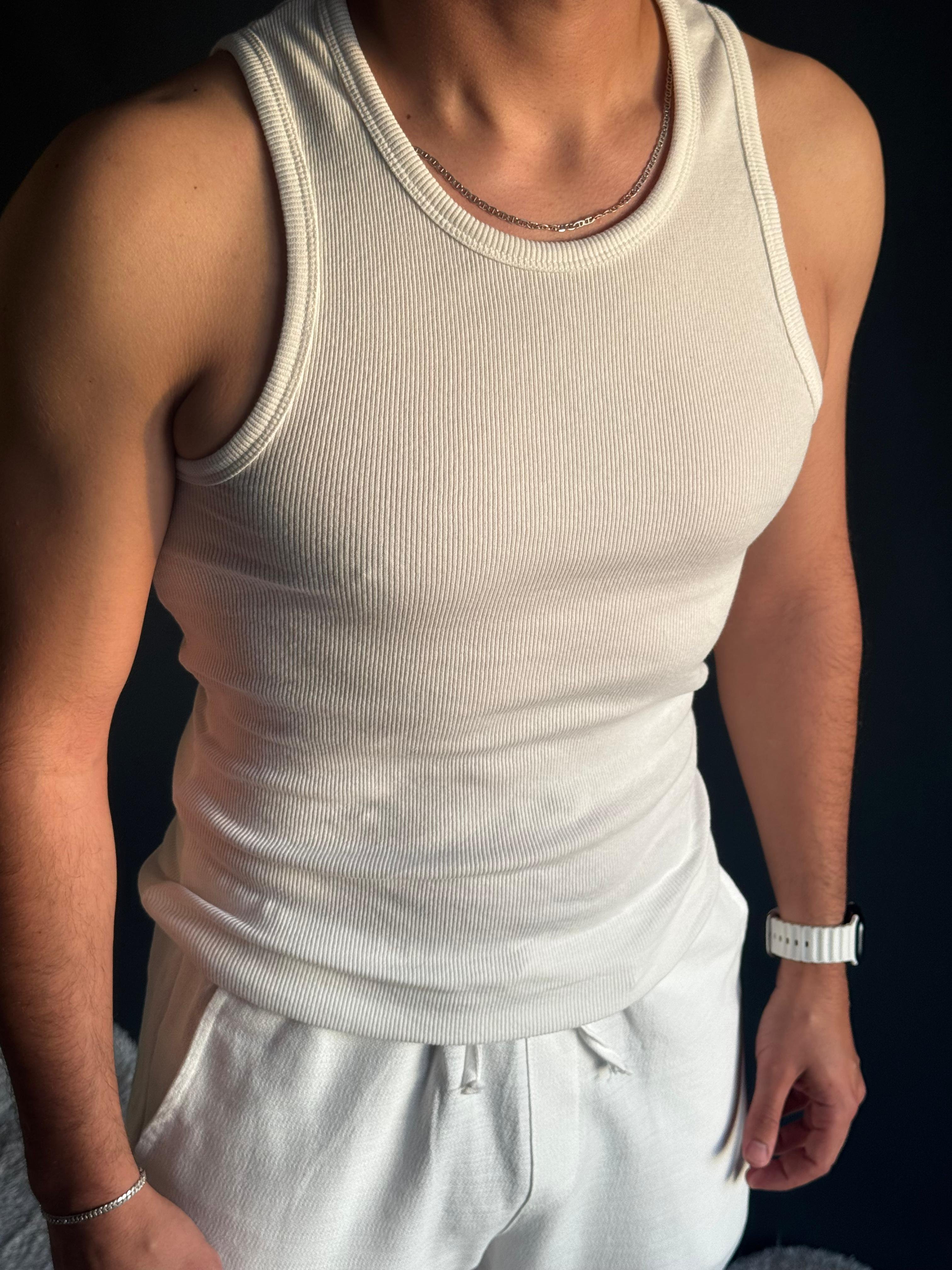Premium Fitilli Atlet Beyaz