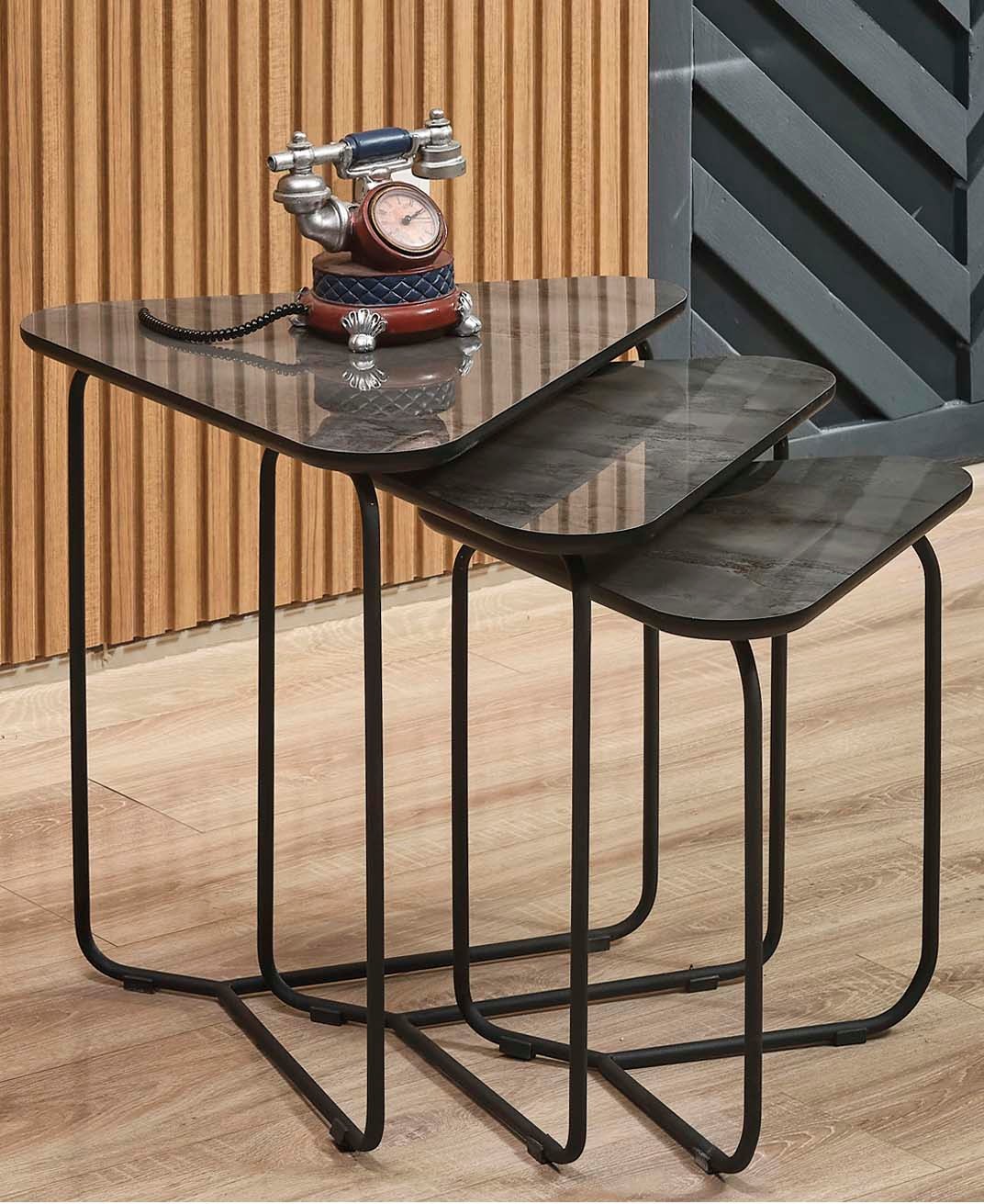 Trio Anthracite Nesting Table