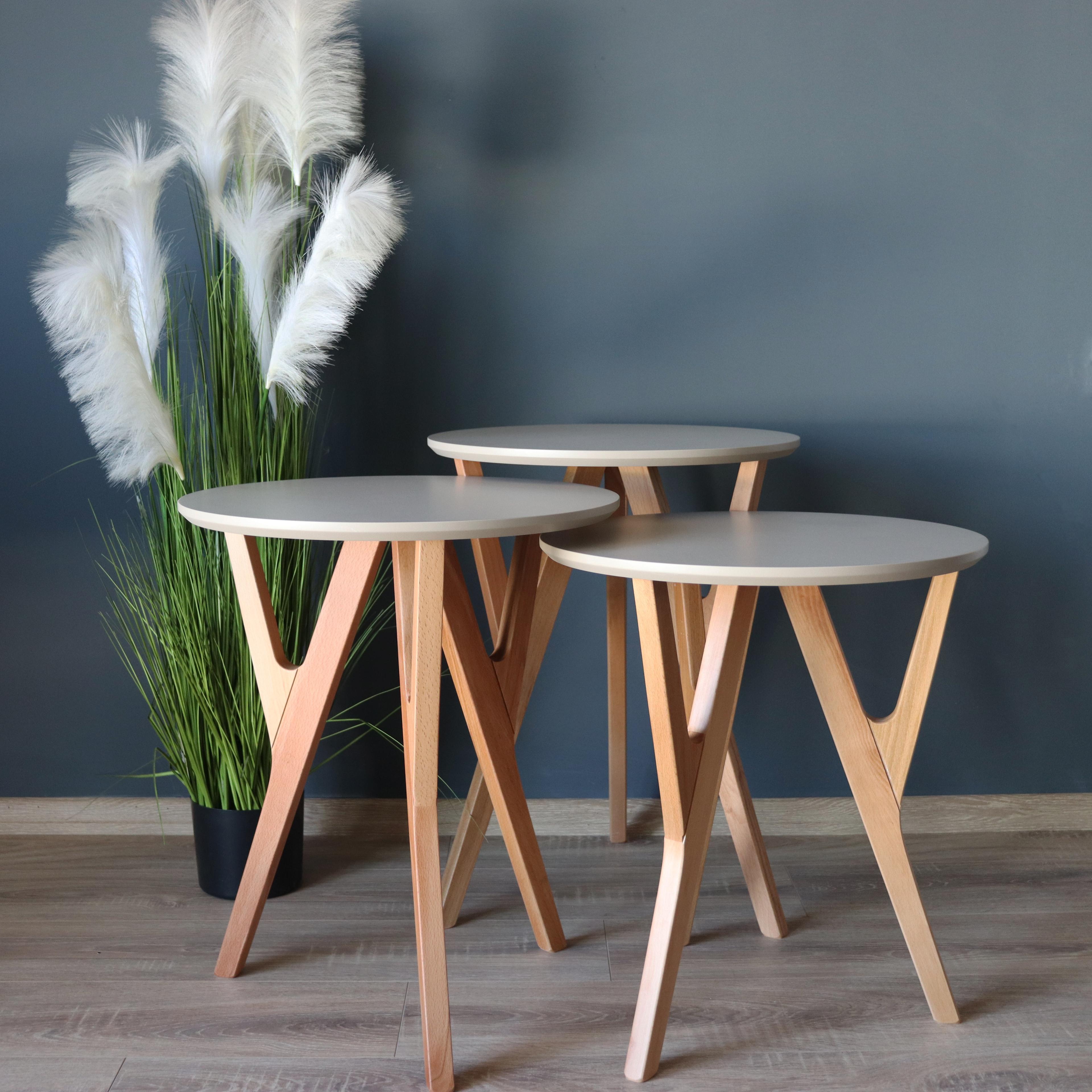 Yedra Beige Nesting Table